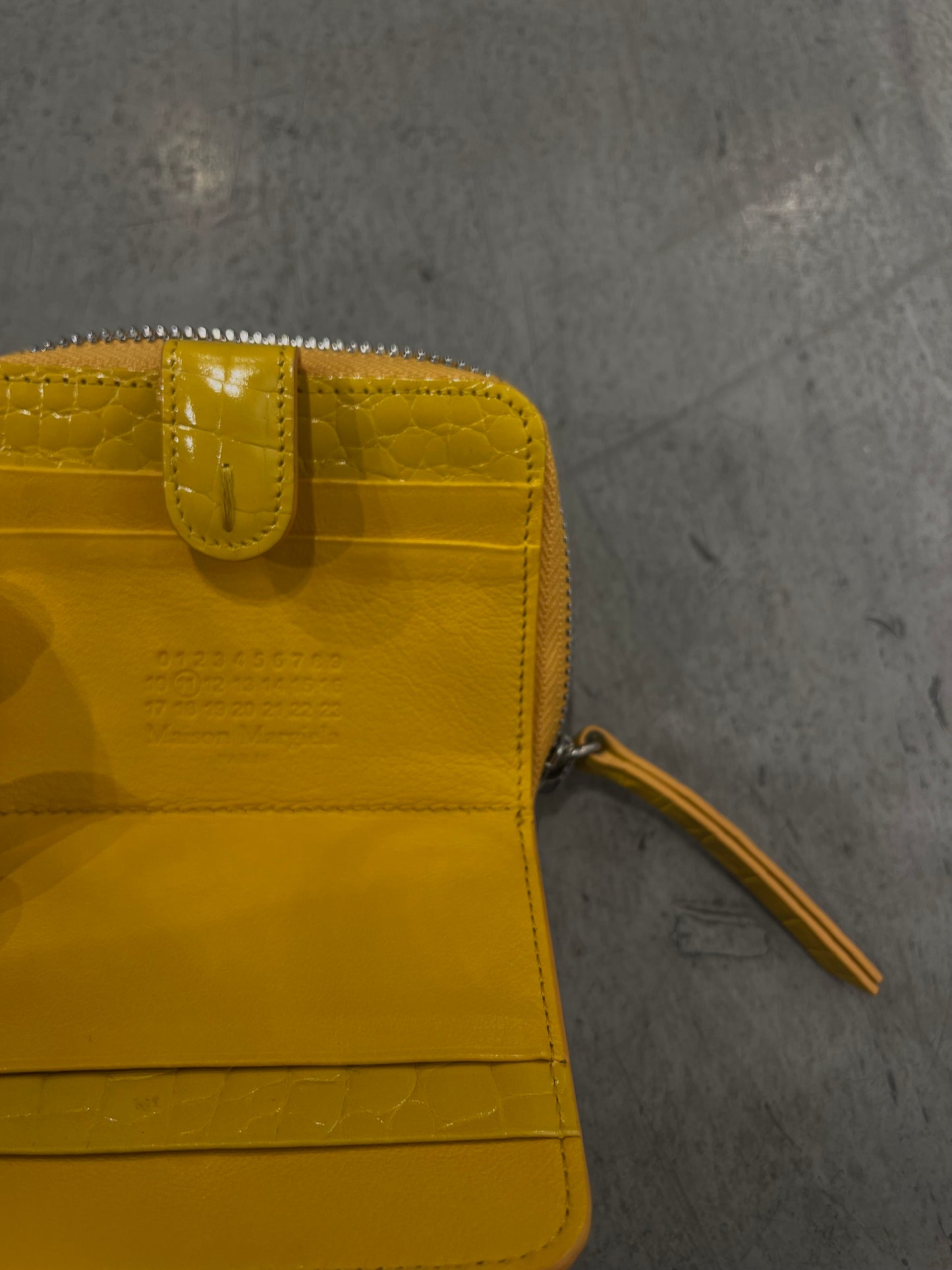 Maison Margiela Crocodile Embossed Leather Wallet