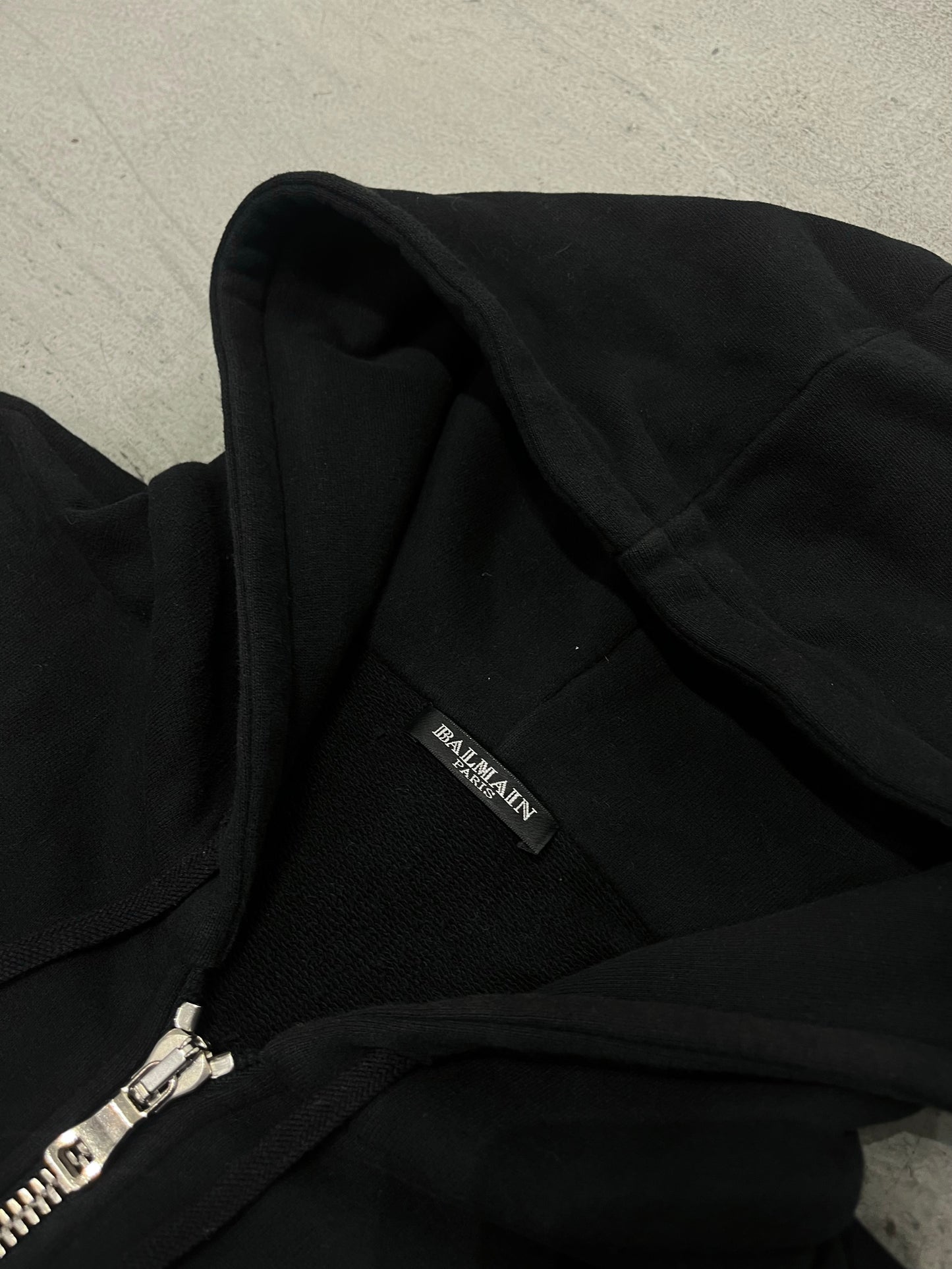 Balmain FW12 by Decarnin Patch Zip-Up Hoodie
