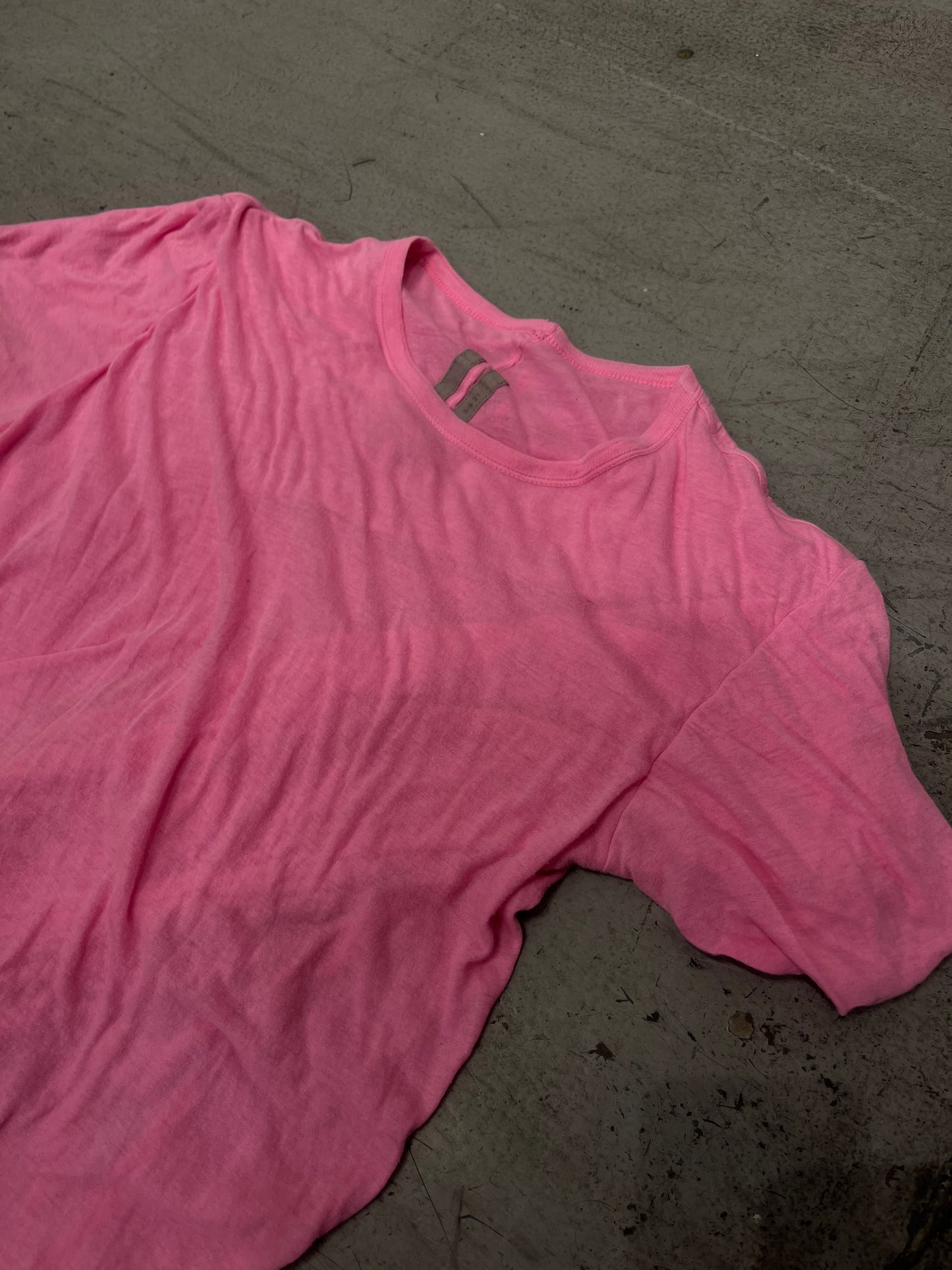 Rick Owens Plegethon S/S21 Double Layer Pink T-Shirt