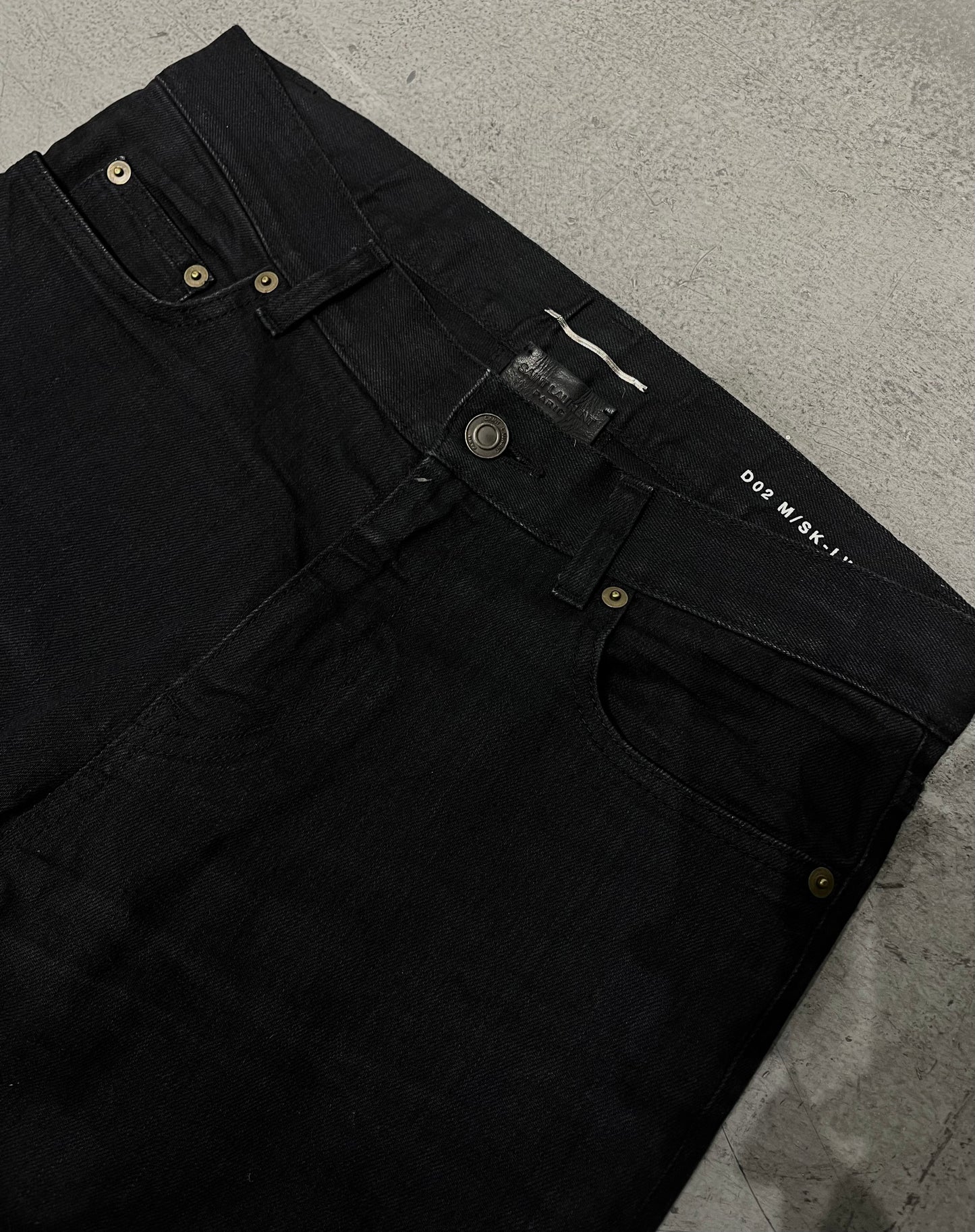 Saint Laurent FW16 by Hedi Slimane Slit Knee Distressed Denim