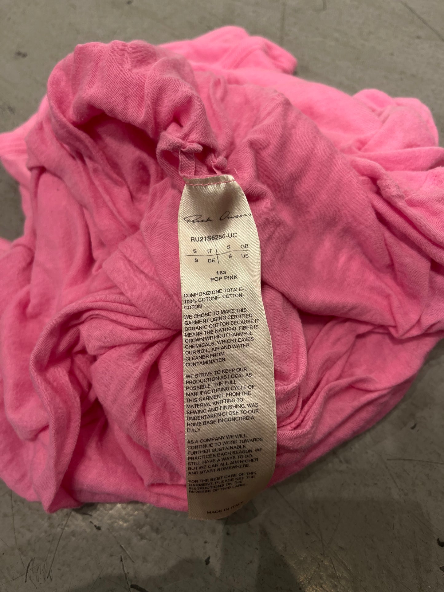 Rick Owens Plegethon S/S21 Double Layer Pink T-Shirt