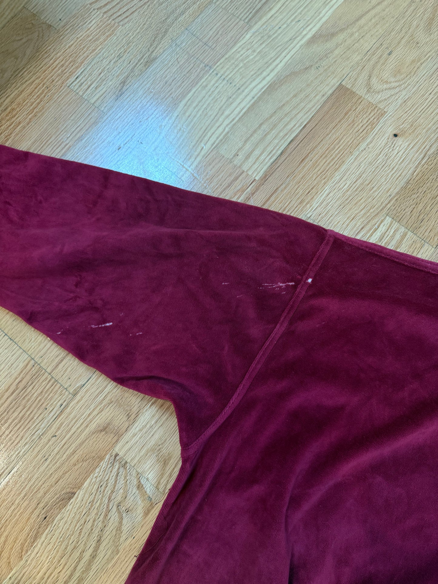 Haider Ackermann Red Velvet Hoodie