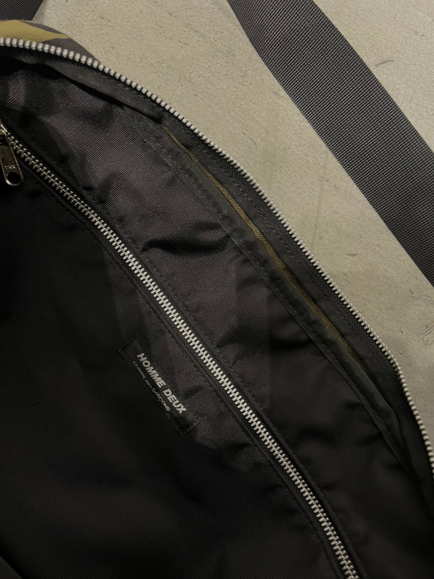 Comme Des garçons Homme Duex Double Zip Camo Side Bag