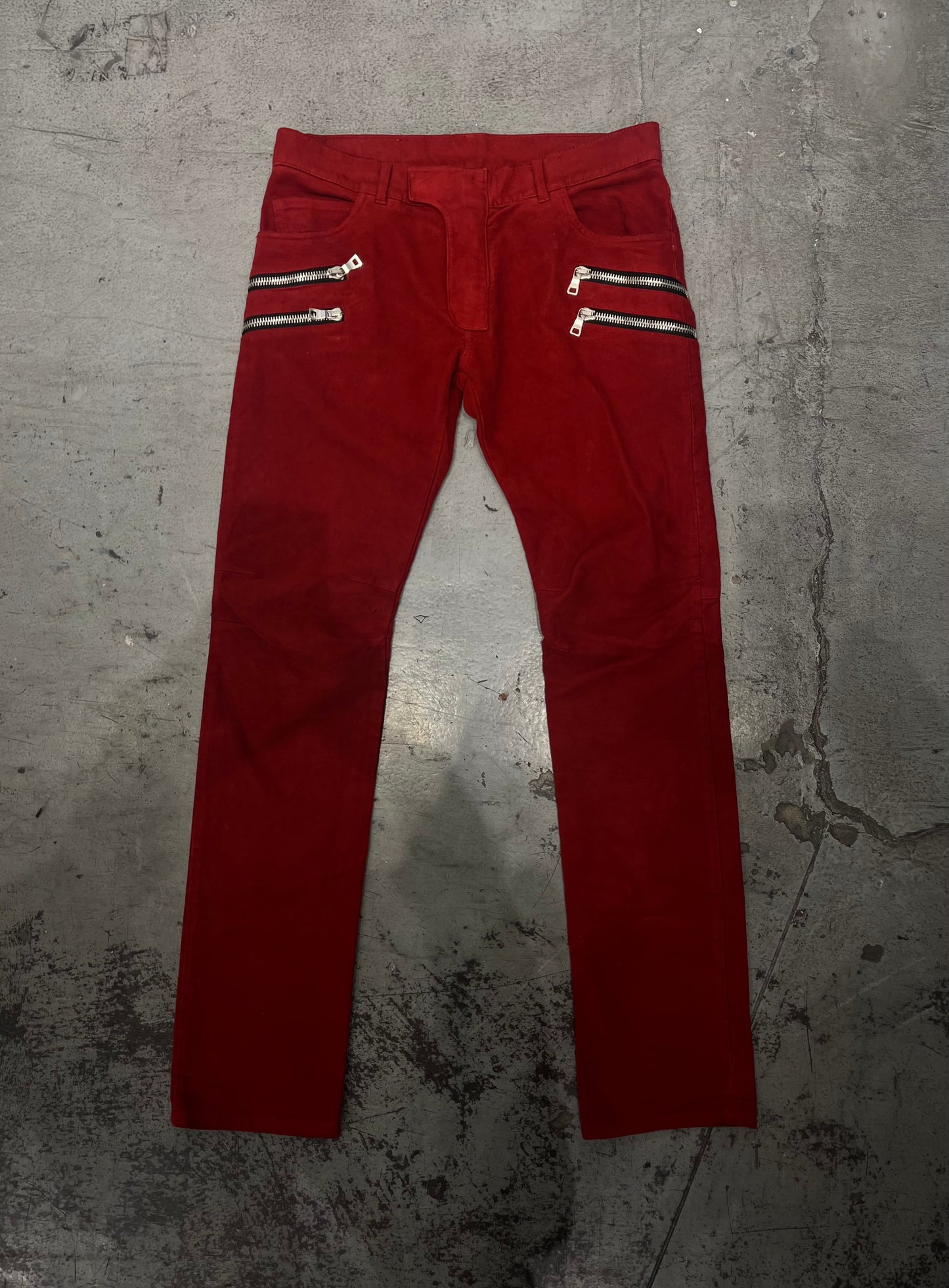 BALMAIN FW12 Decarnin Double Zip Biker Jeans
