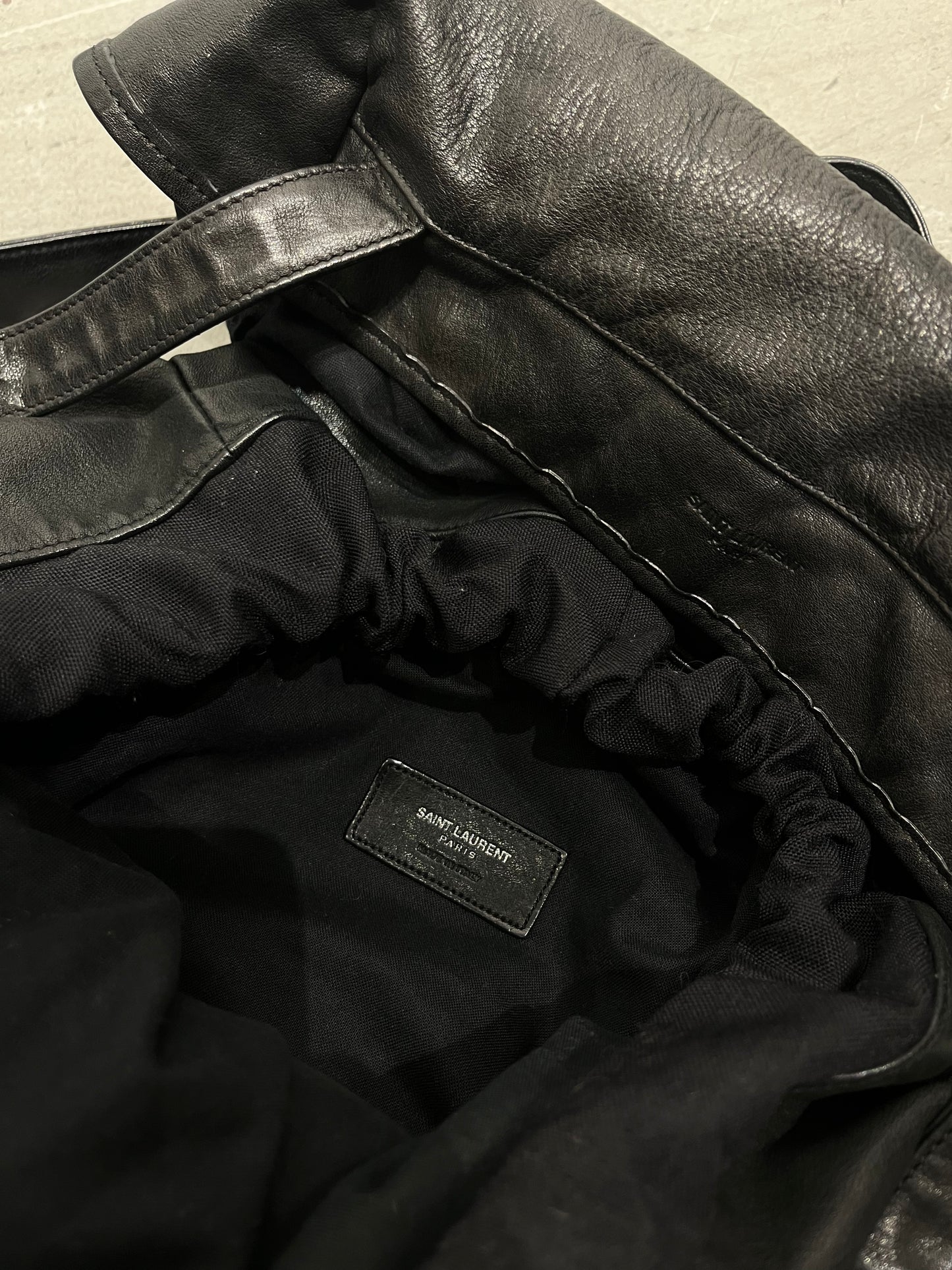 SAINT LAURENT FW15 By Hedi Slimane Leather Backpack