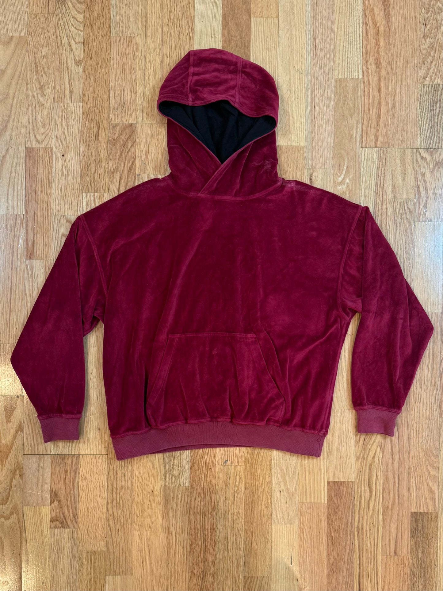 Haider Ackermann Red Velvet Hoodie