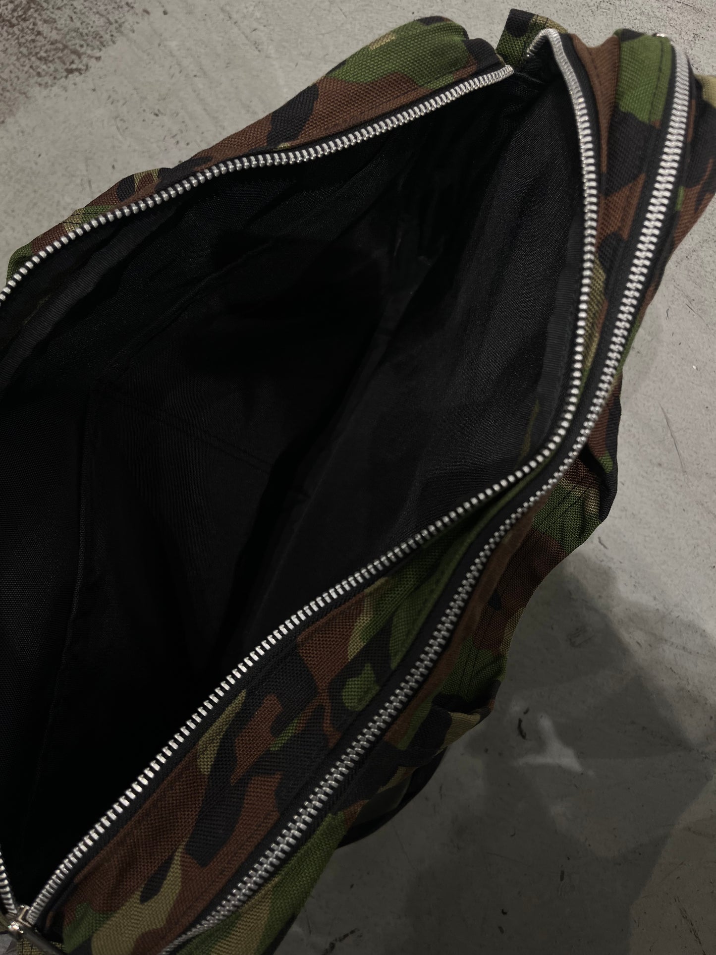 Comme Des garçons Homme Duex Double Zip Camo Side Bag