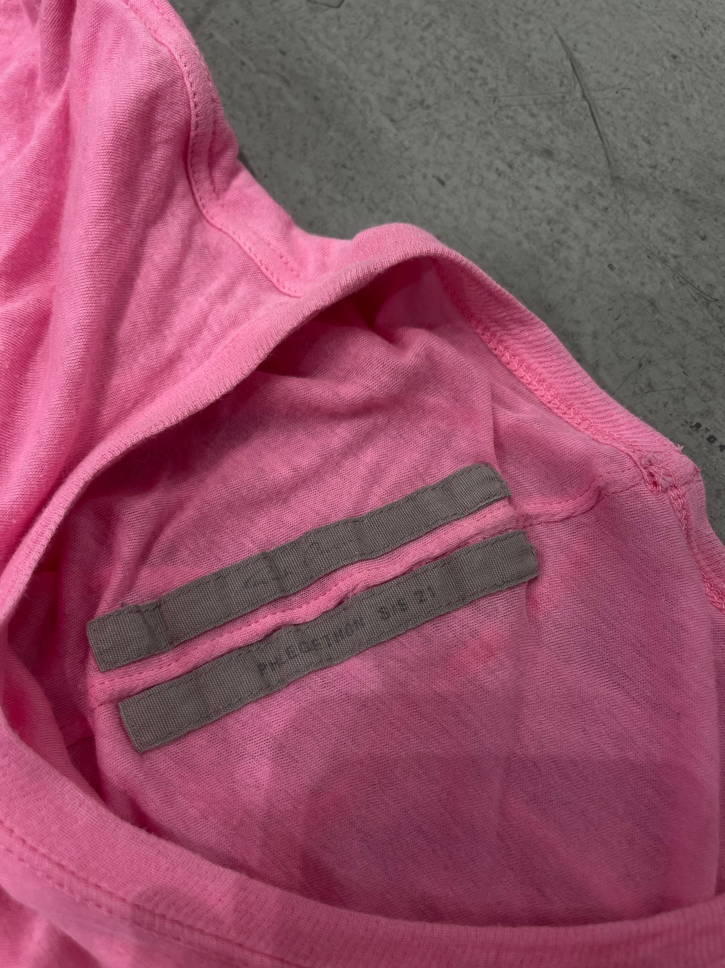 Rick Owens Plegethon S/S21 Double Layer Pink T-Shirt