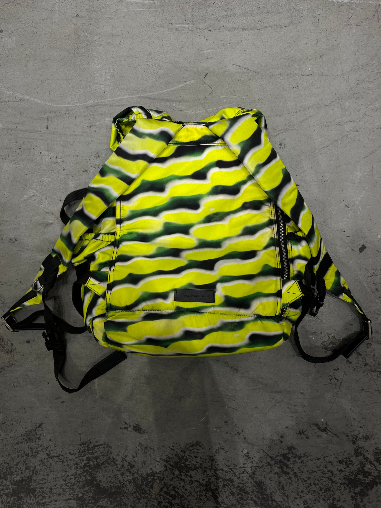 DRIES VAN NOTEN SS21 Len Lye Abstract Wave Dye Backpack