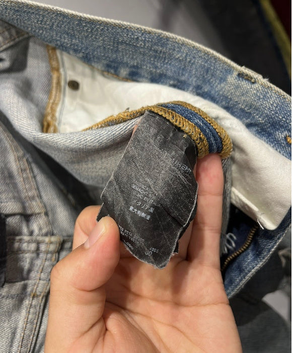 SAINT LAURENT FW14 by Hedi Slimane Distressed Crash D02 Denim