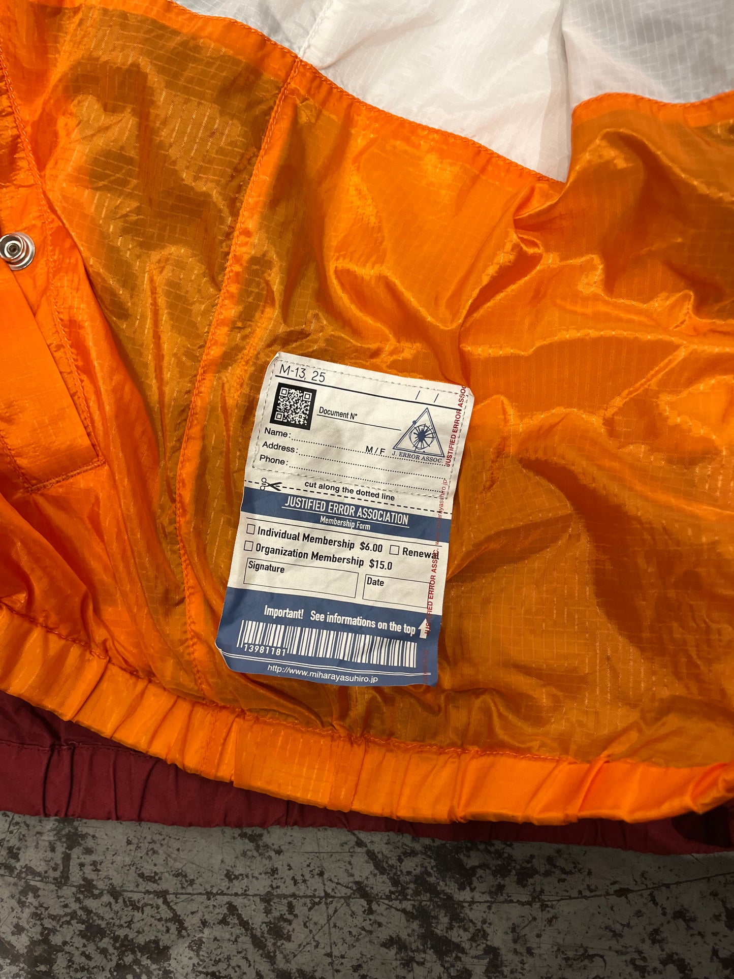 Mihara Yasuhiro SS20 Hybrid Giant Zipper Jacket