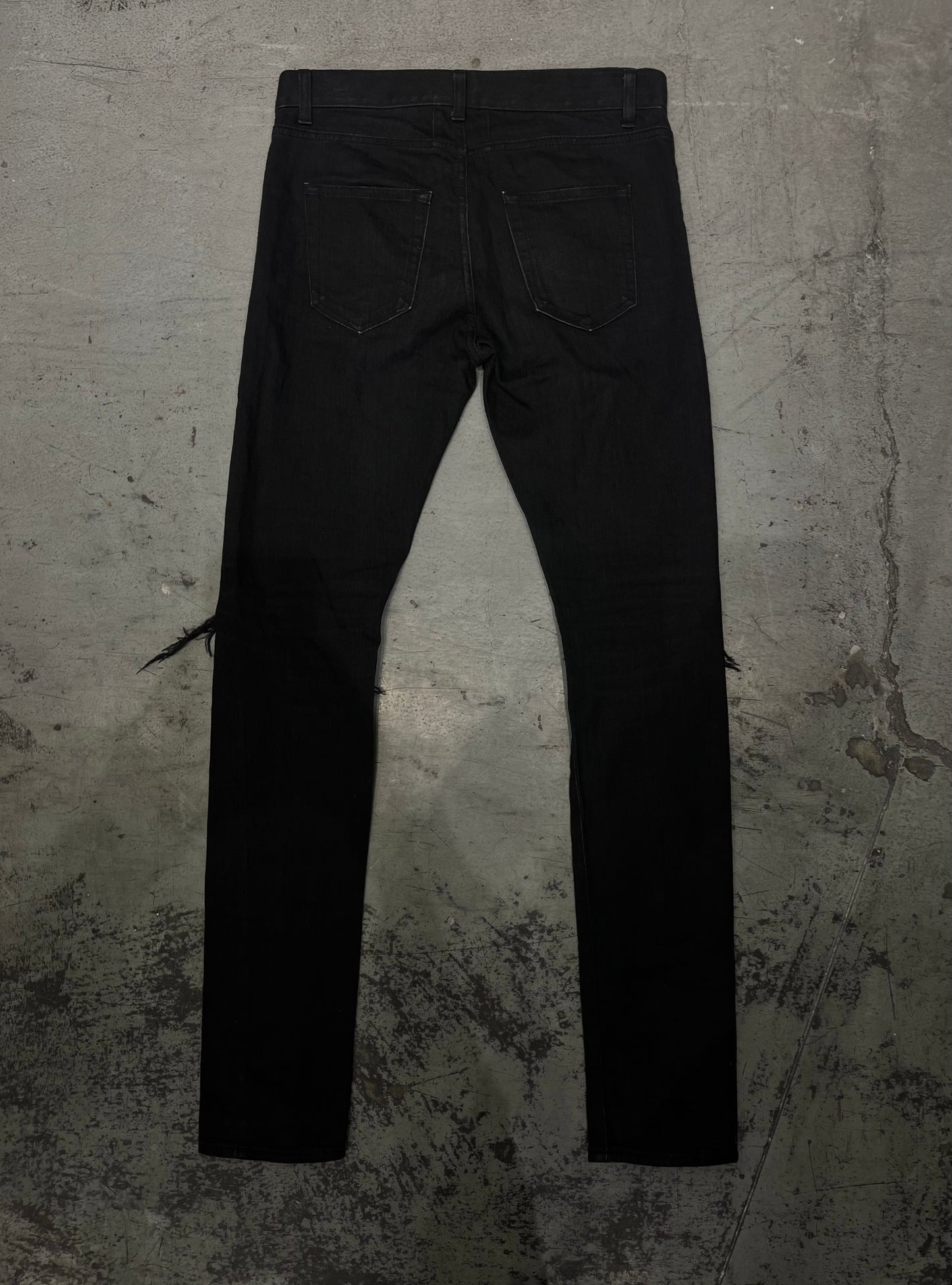 Saint Laurent FW16 by Hedi Slimane Slit Knee Distressed Denim