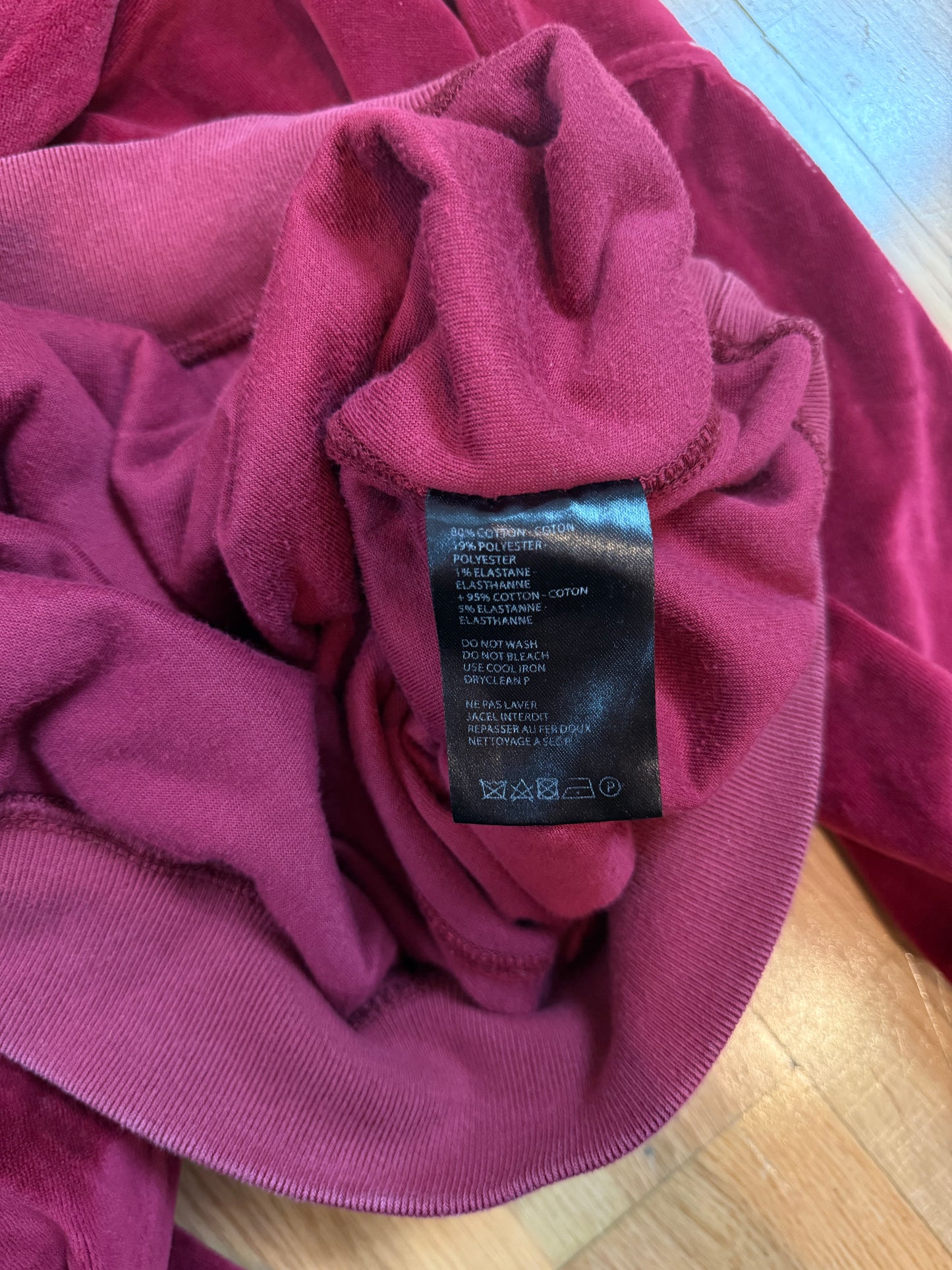 Haider Ackermann Red Velvet Hoodie