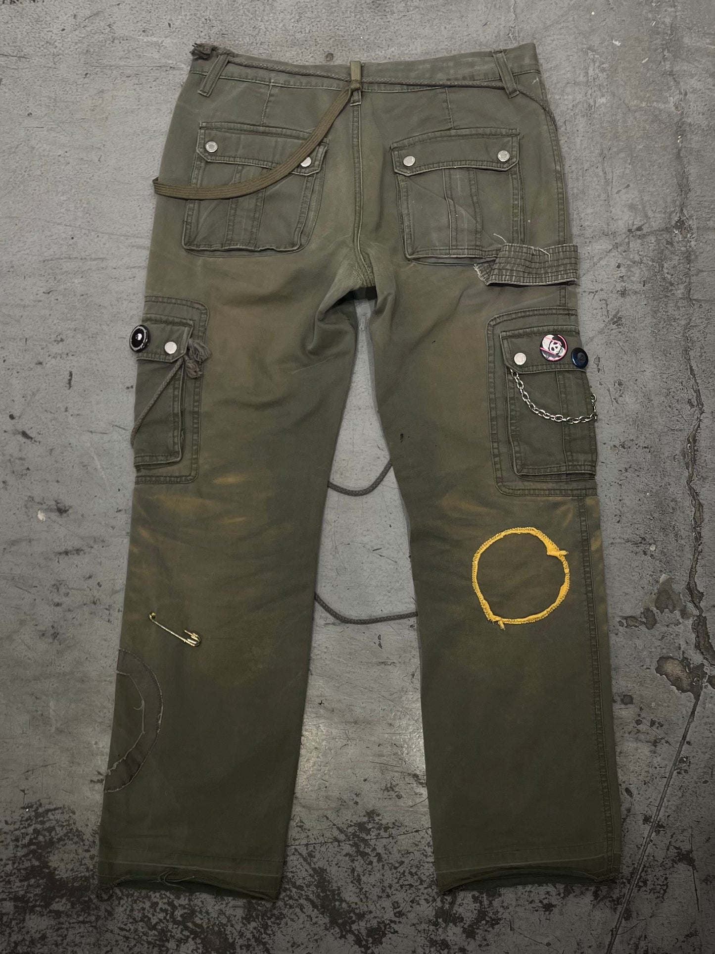 Dolce & Gabbana Bondage Custom Art Cargo Pants