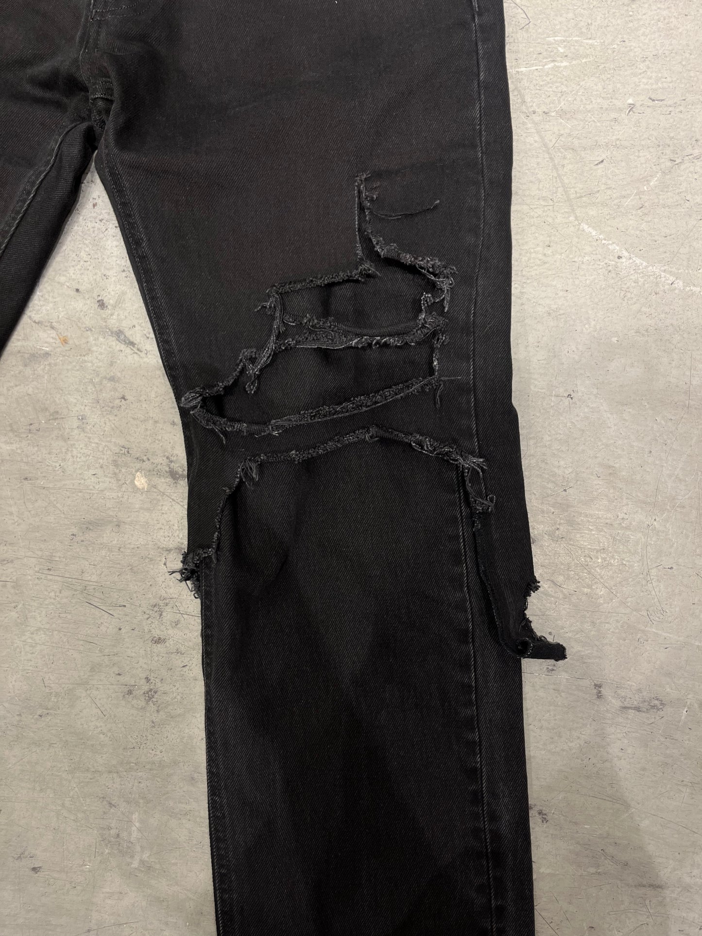 RAF SIMONS SS20 “Destroyed” Double Layer Denim