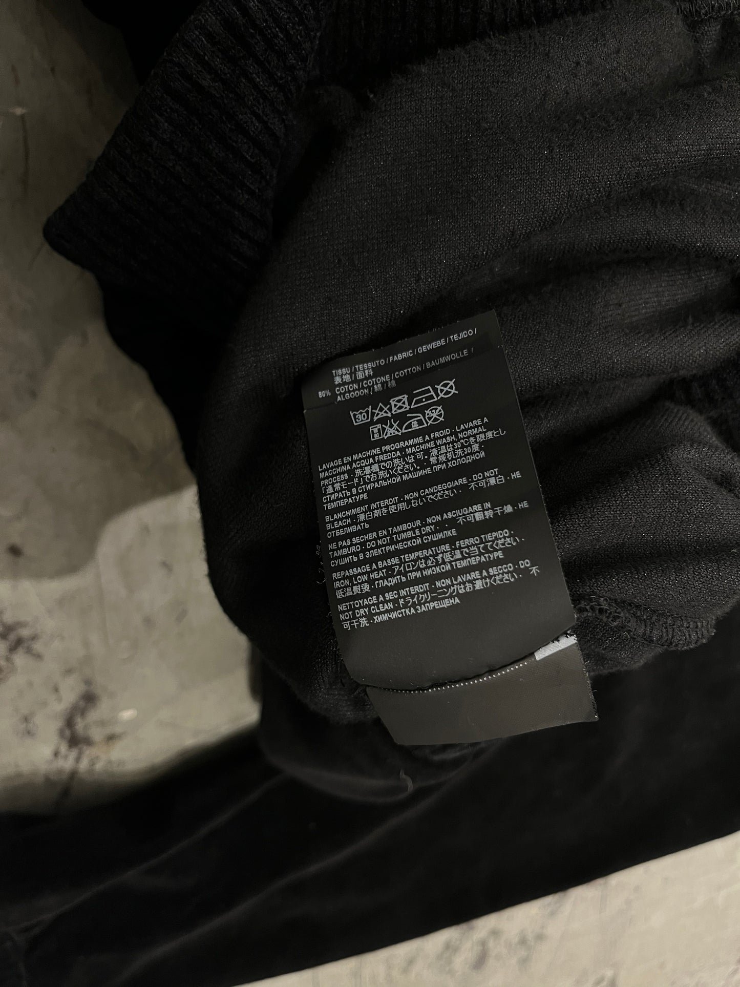 SAINT LAURENT AW18 Distressed Velvet Hoodie