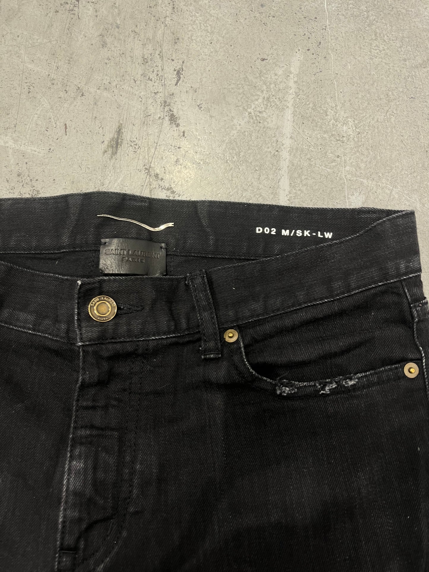 SAINT LAURENT FW15 by Hedi Slimane Distressed Crash D02 Denim