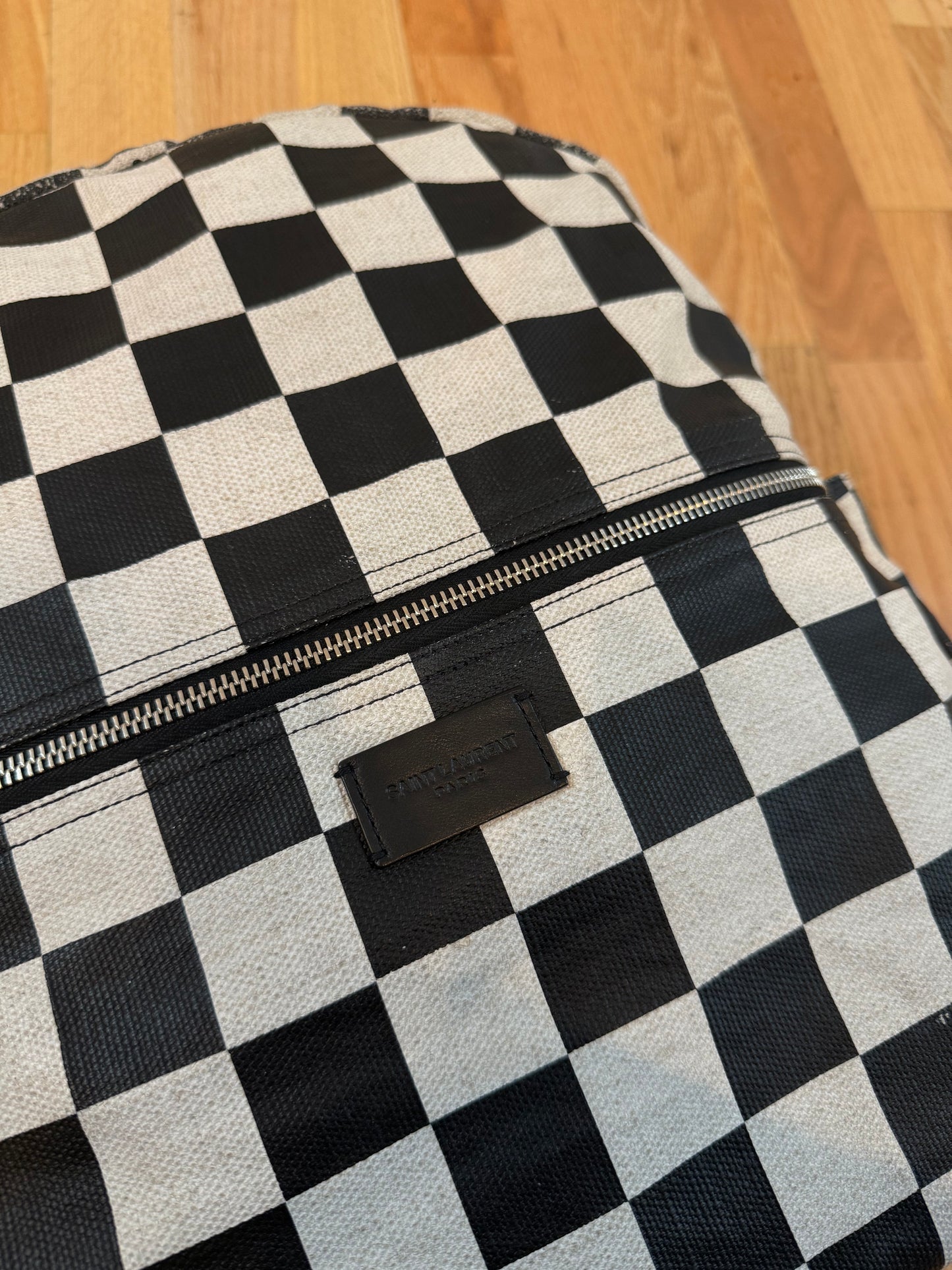 Saint Laurent SS20 Checkered Backpack