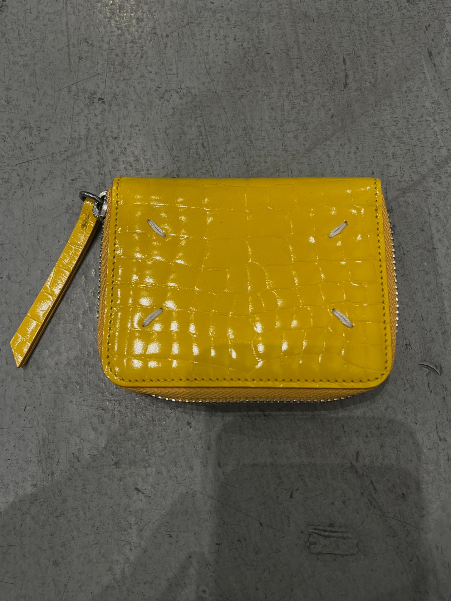 Maison Margiela Crocodile Embossed Leather Wallet