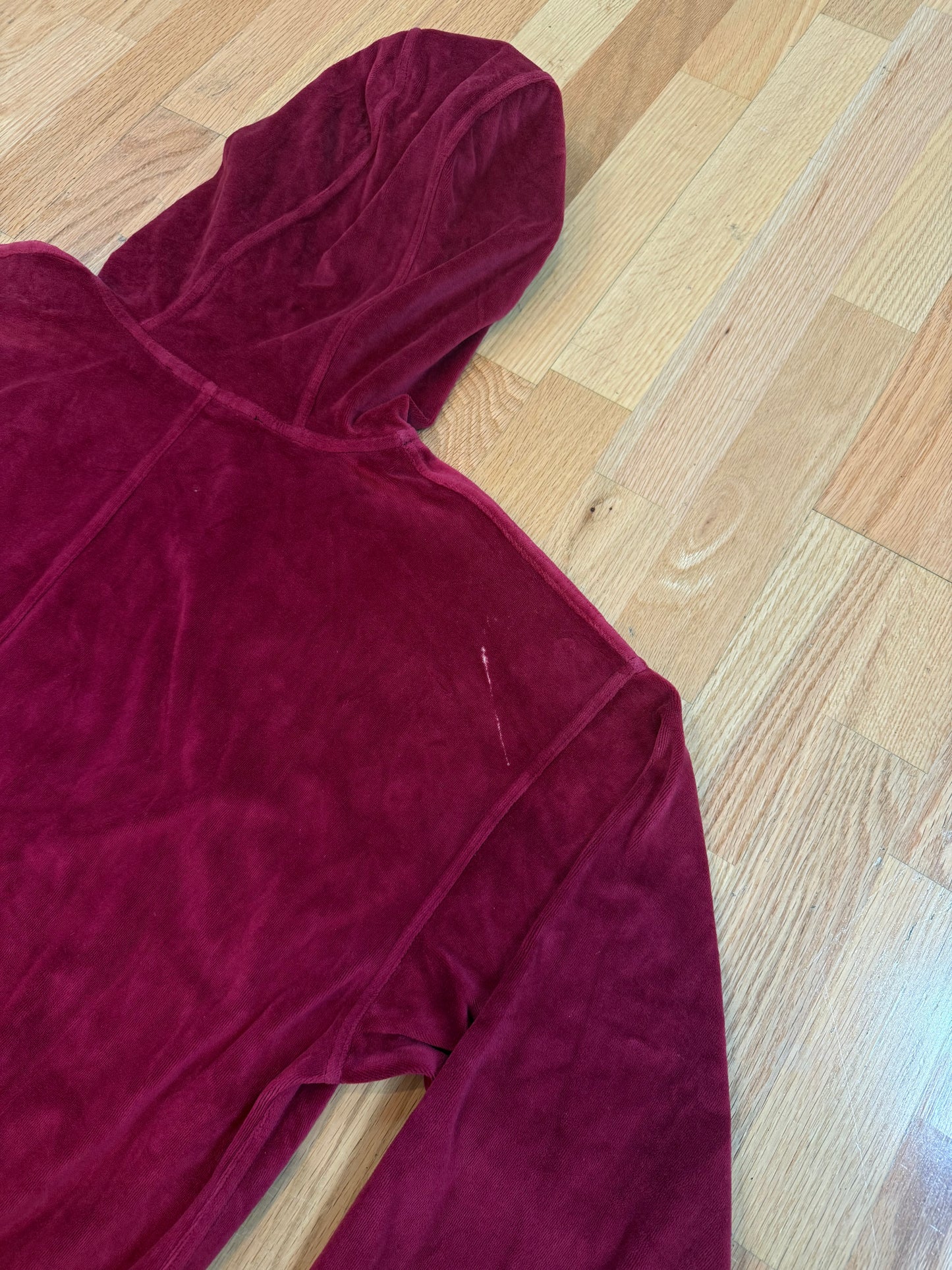 Haider Ackermann Red Velvet Hoodie