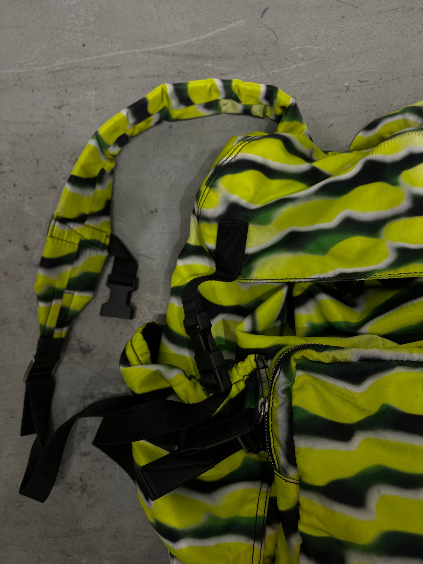 DRIES VAN NOTEN SS21 Len Lye Abstract Wave Dye Backpack