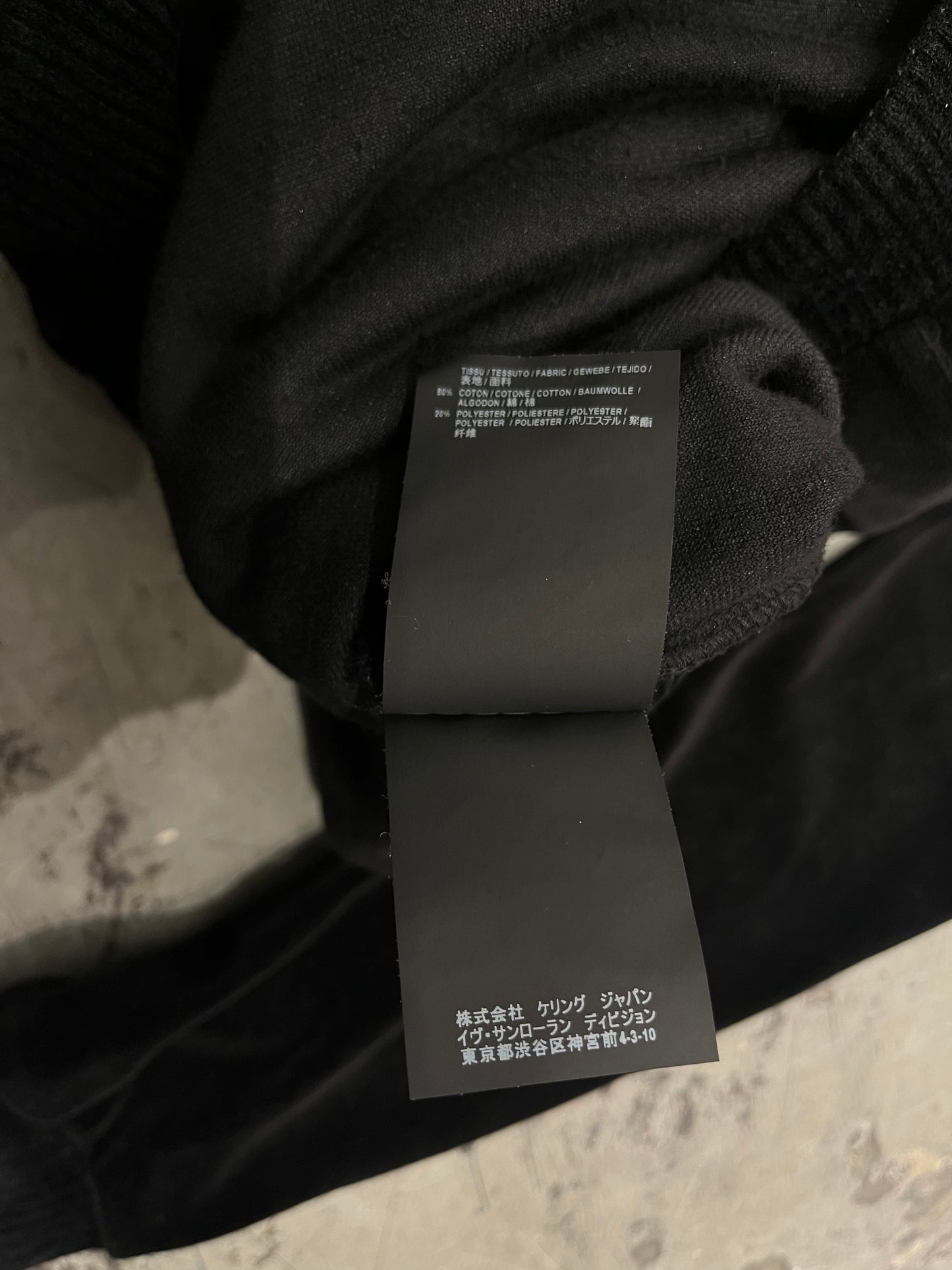 SAINT LAURENT AW18 Distressed Velvet Hoodie