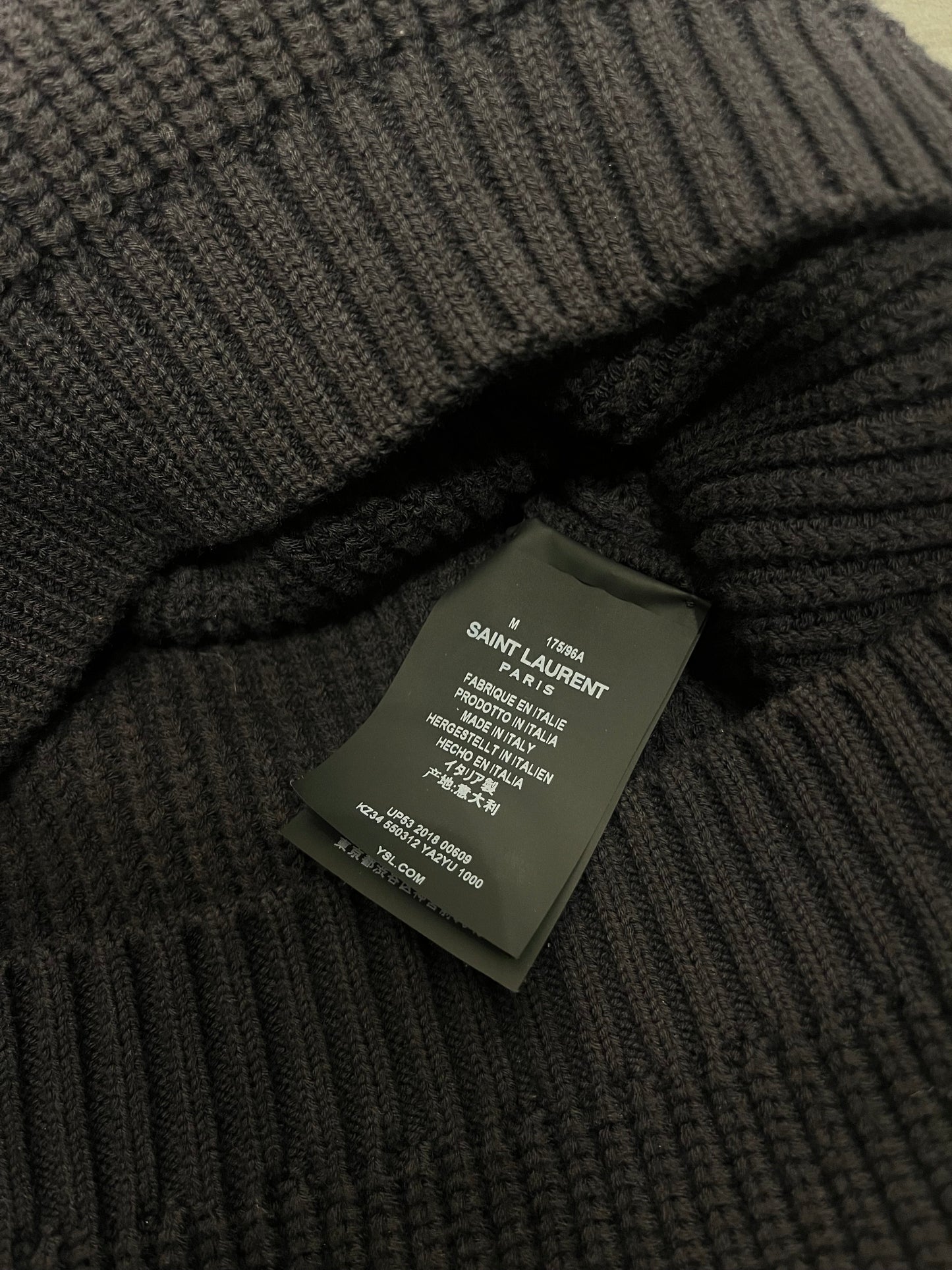Saint Laurent FW18 Lace Knit Hoodie