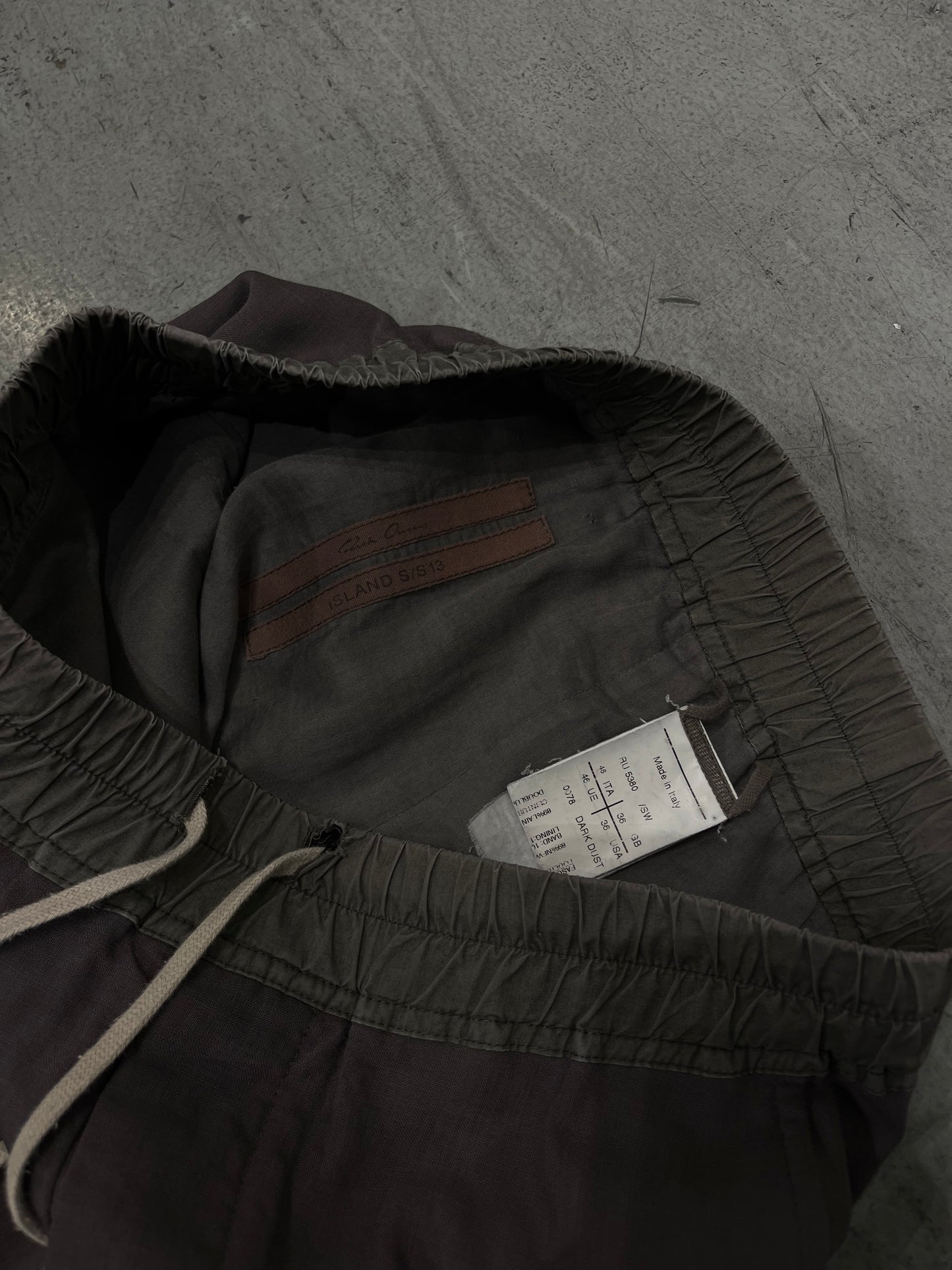 Rick Owens SS13 “Island” Cotton Drop Crotch Pants