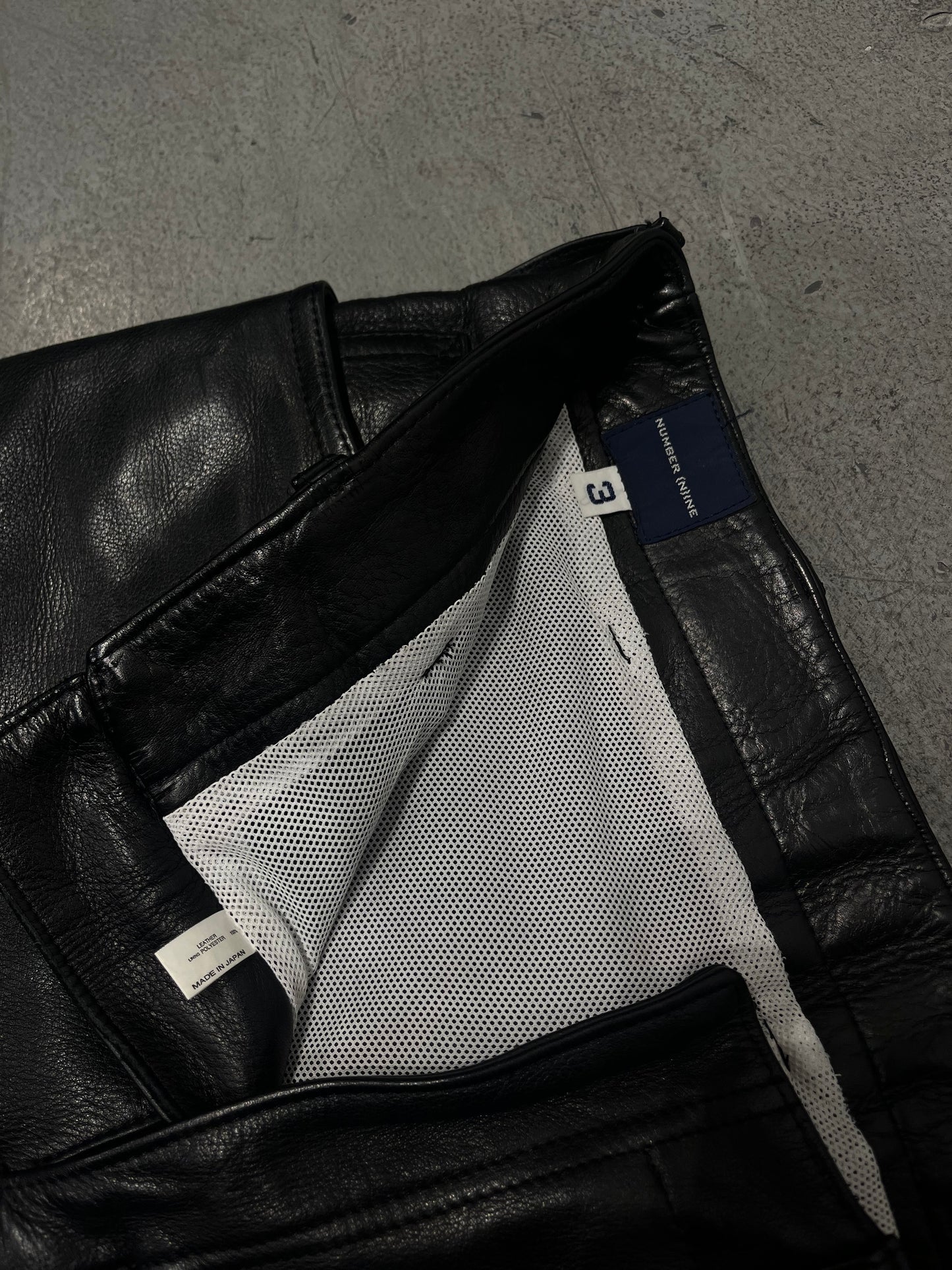 Number (N)ine SS99 “Enfant Terrible” Leather Pants