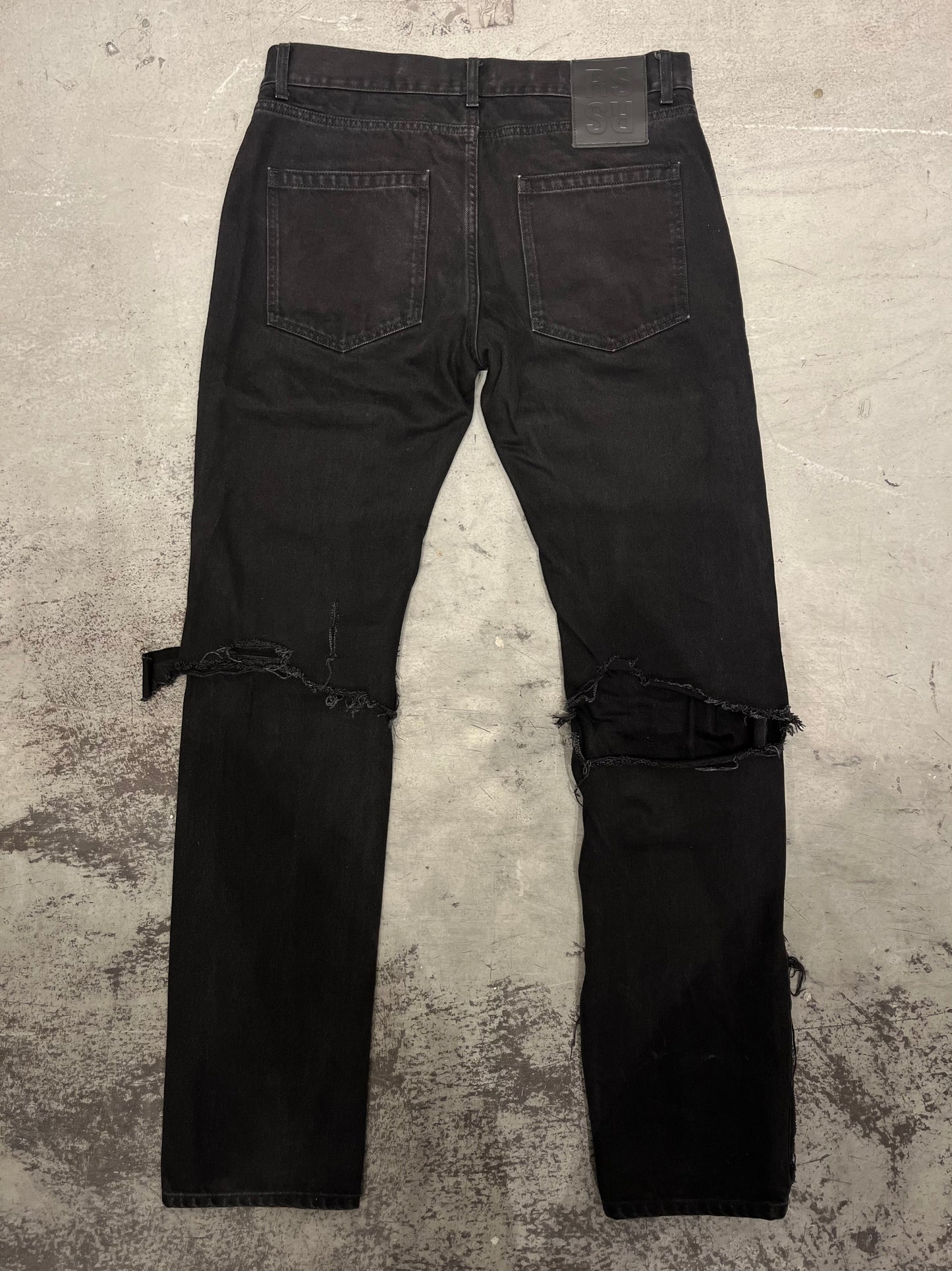 RAF SIMONS SS20 “Destroyed” Double Layer Denim