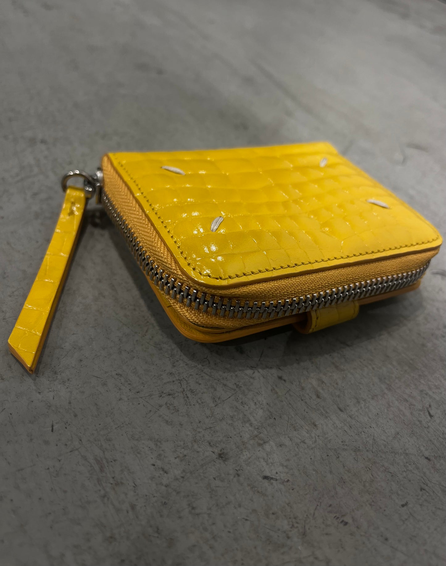 Maison Margiela Crocodile Embossed Leather Wallet