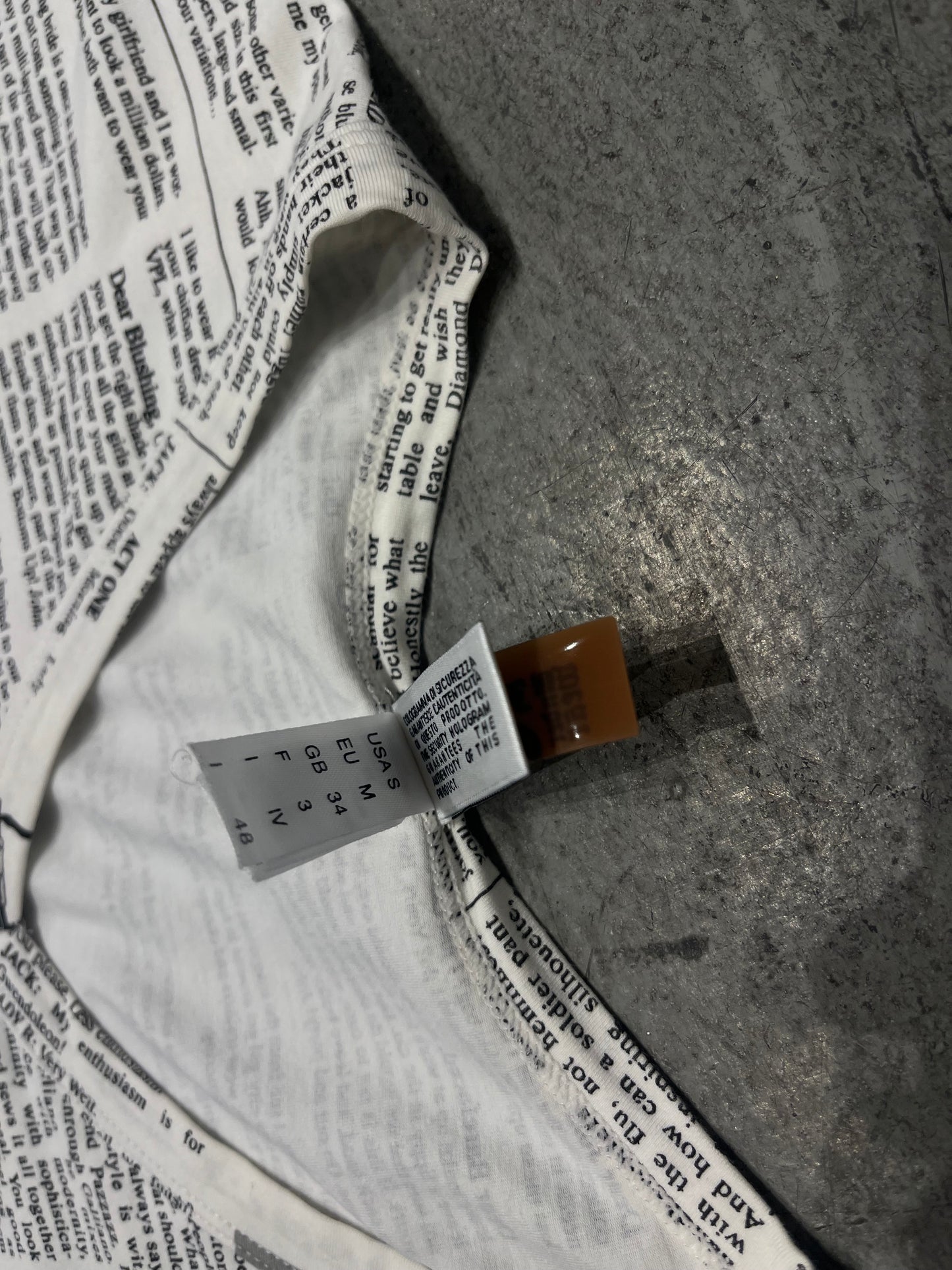 John Galliano Newspaper Print T-Shirt