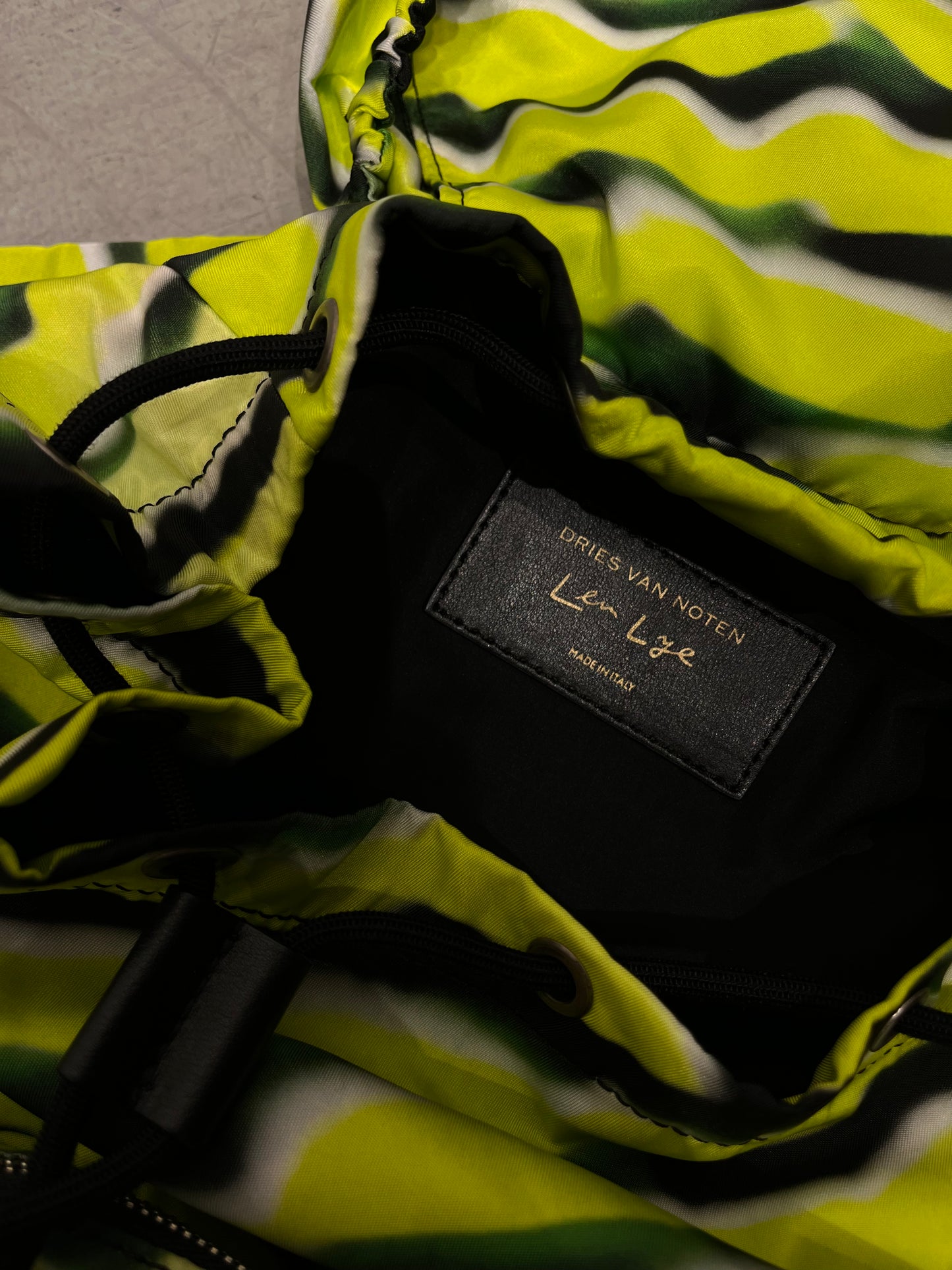 DRIES VAN NOTEN SS21 Len Lye Abstract Wave Dye Backpack