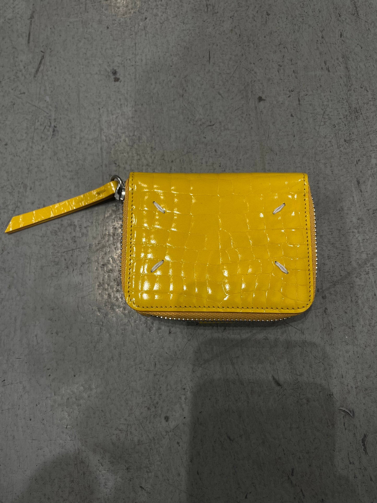 Maison Margiela Crocodile Embossed Leather Wallet