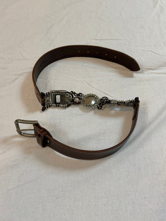 Dolce & Gabbana Western Sliver Calf Leather Belt