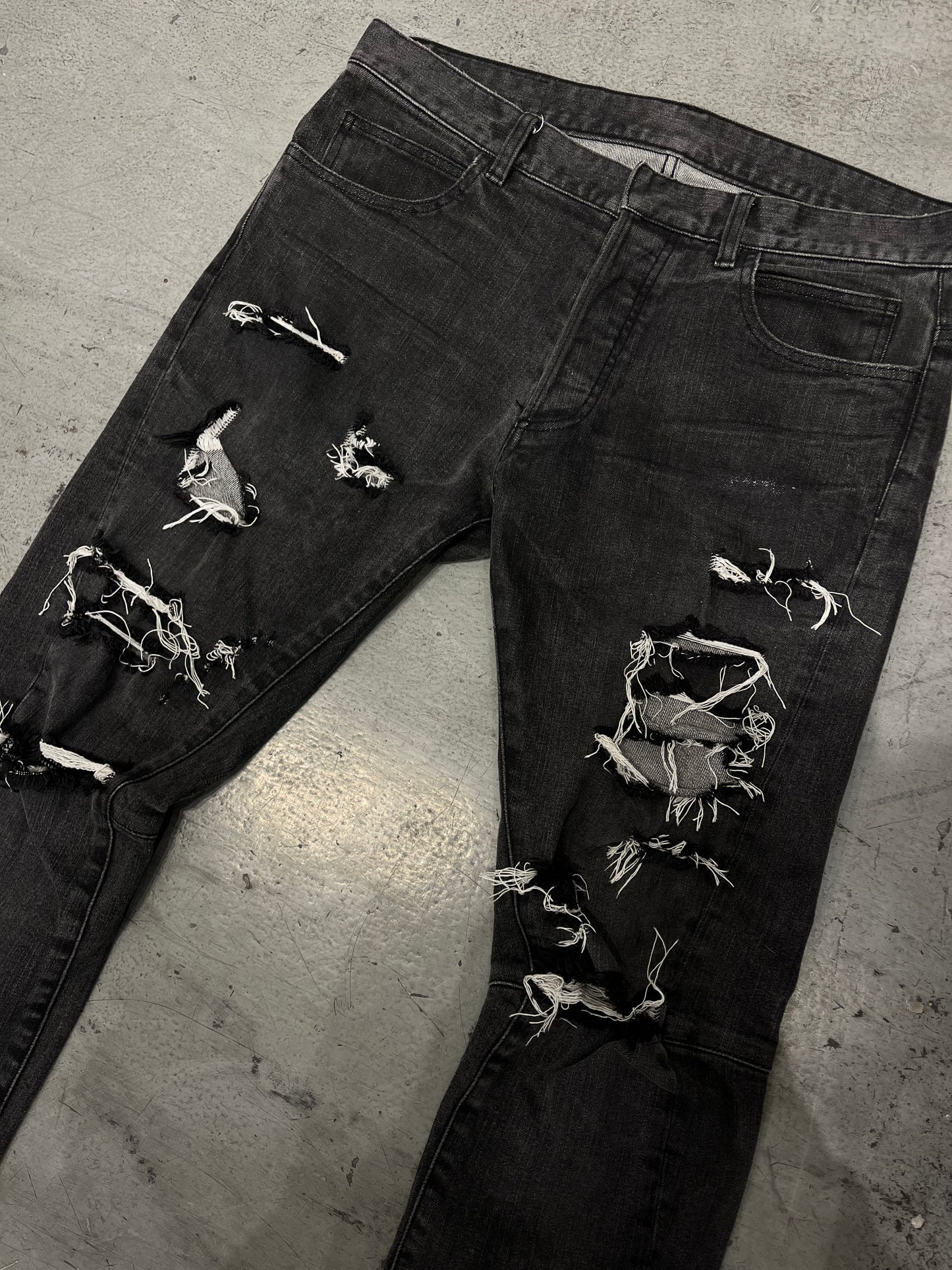 BALMAIN AW13 Distressed Denim