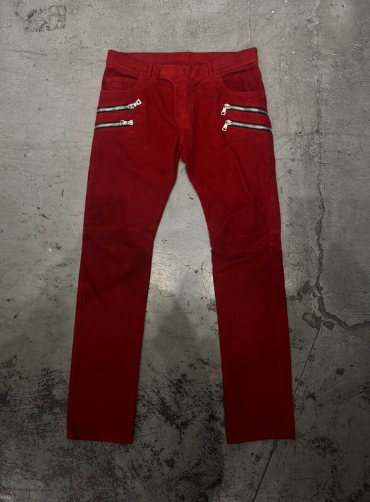 BALMAIN FW12 Decarnin Double Zip Biker Jeans