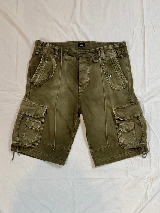 Dolce & Gabbana Faded Green Cargo Shorts