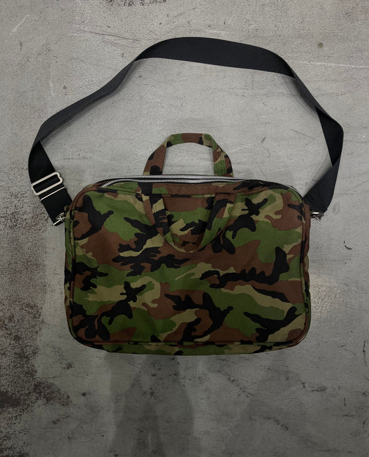 Comme Des garçons Homme Duex Double Zip Camo Side Bag