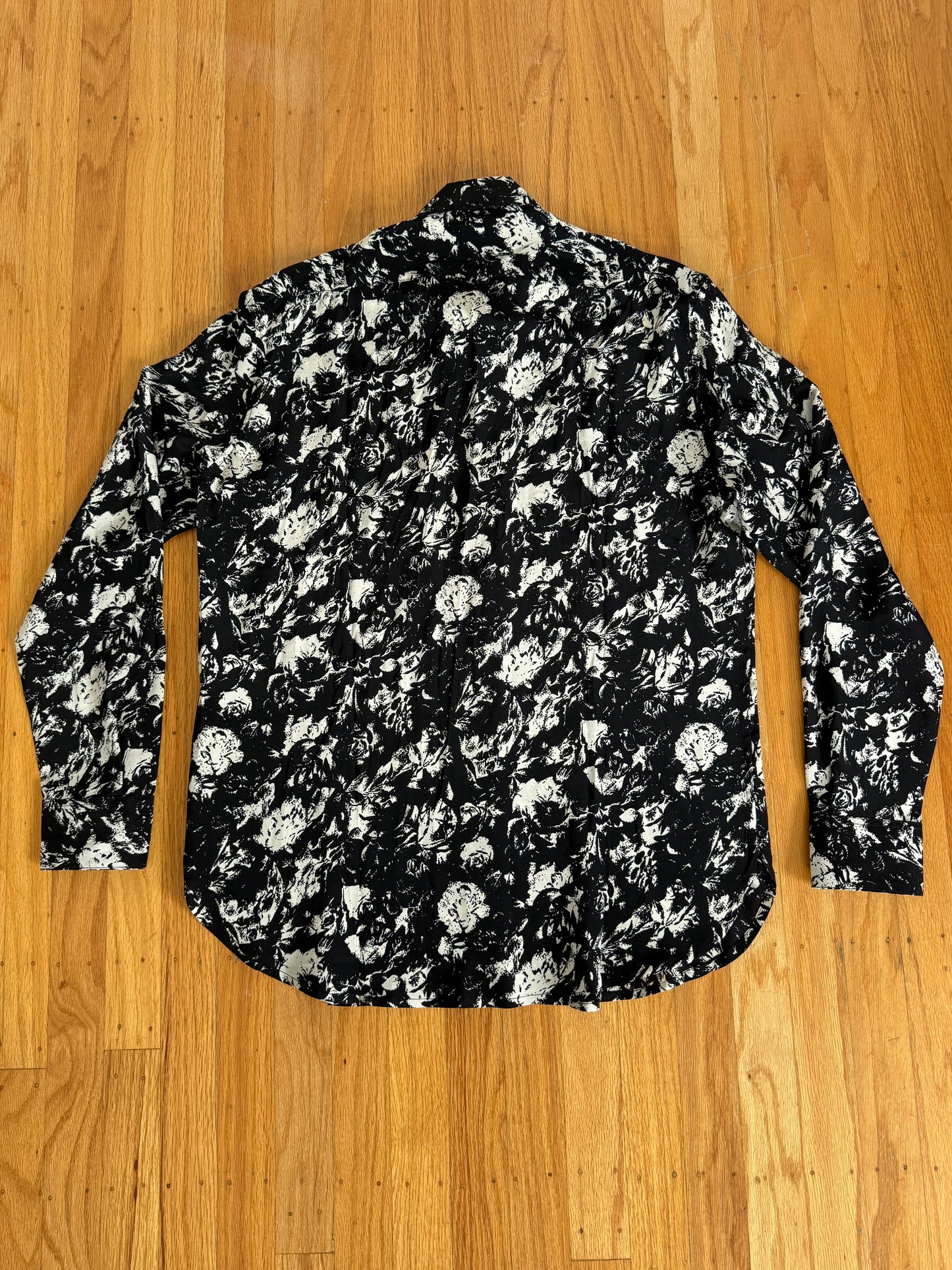SAINT LAURENT SS21 FLORAL SILK SHIRT
