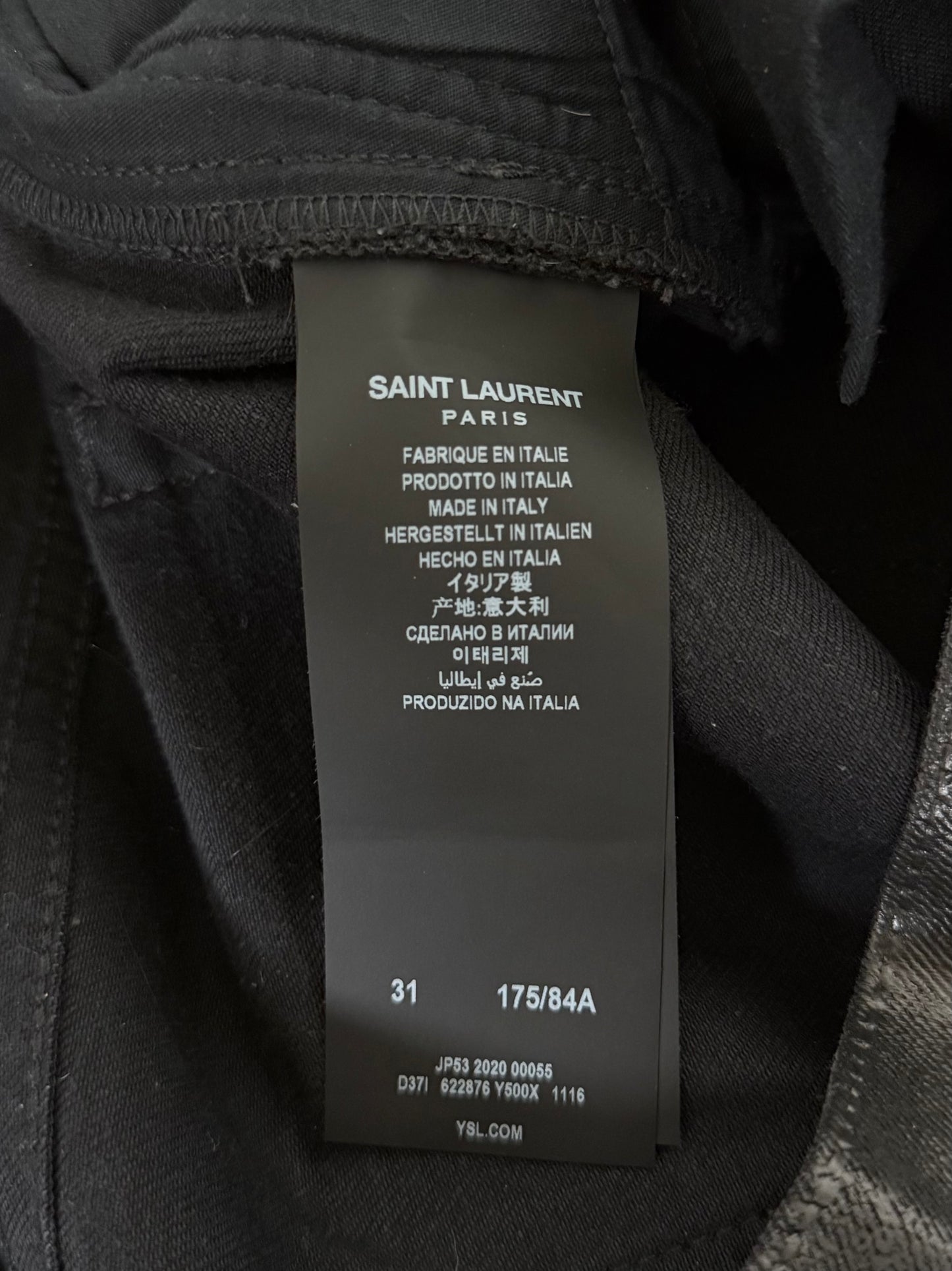 SAINT LAURENT FW20 OIL WAX DENIM