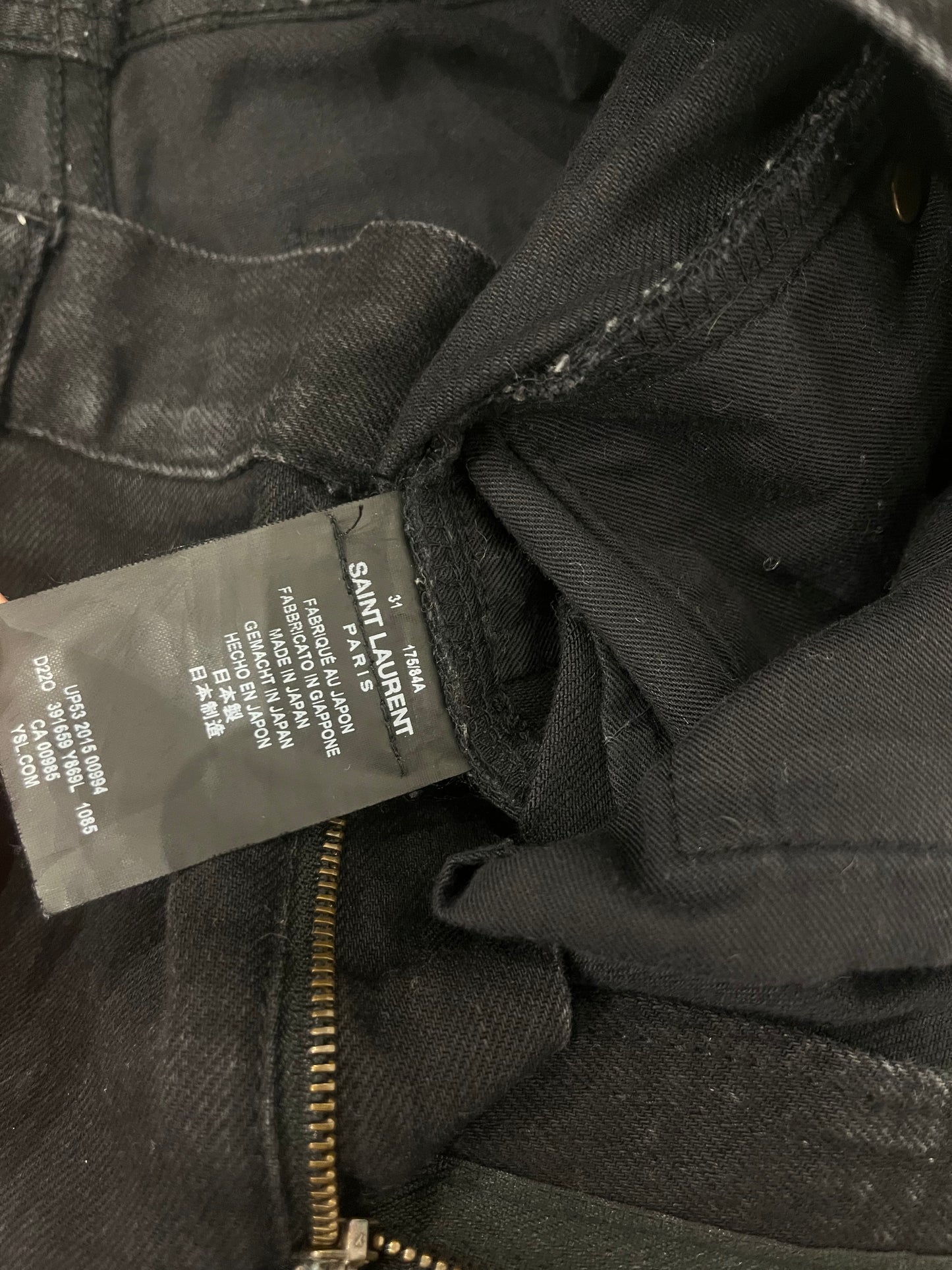 SAINT LAURENT FW15 by Hedi Slimane Distressed Crash D02 Denim