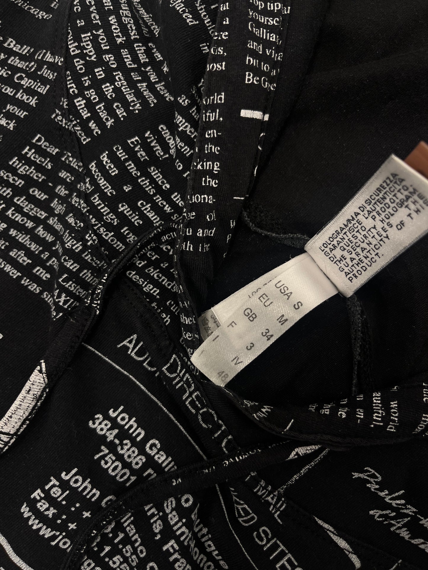 John Galliano Newspaper Hoodie