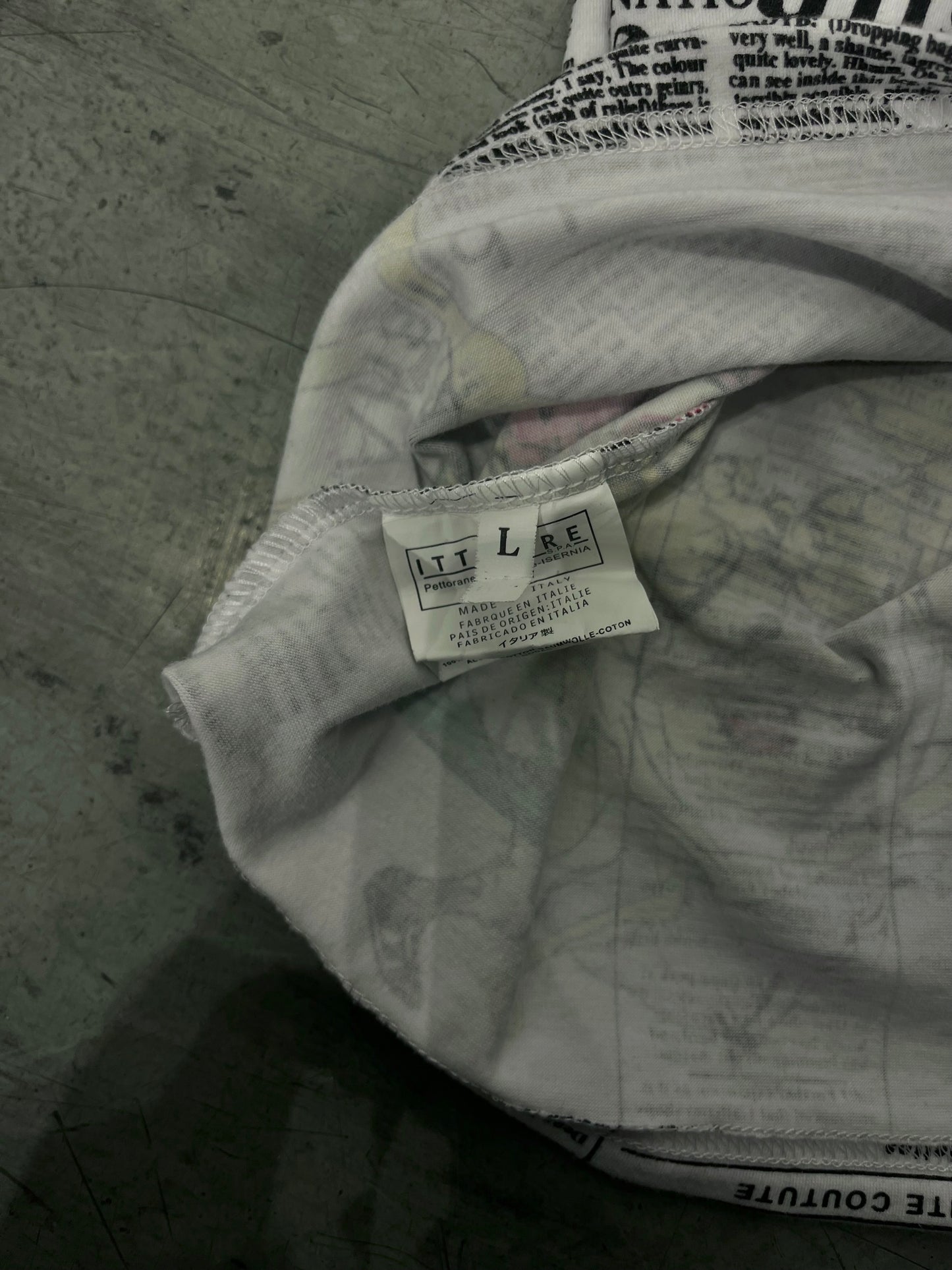 John Galliano Newspaper Print Cartoon Hoodie