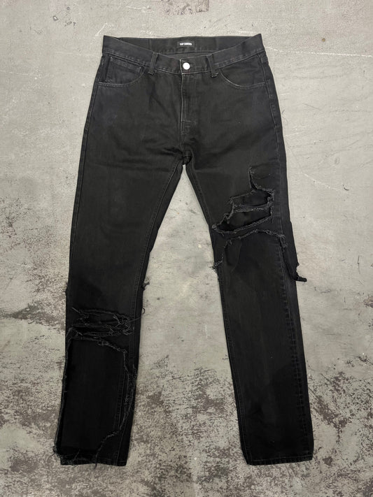 RAF SIMONS SS20 “Destroyed” Double Layer Denim