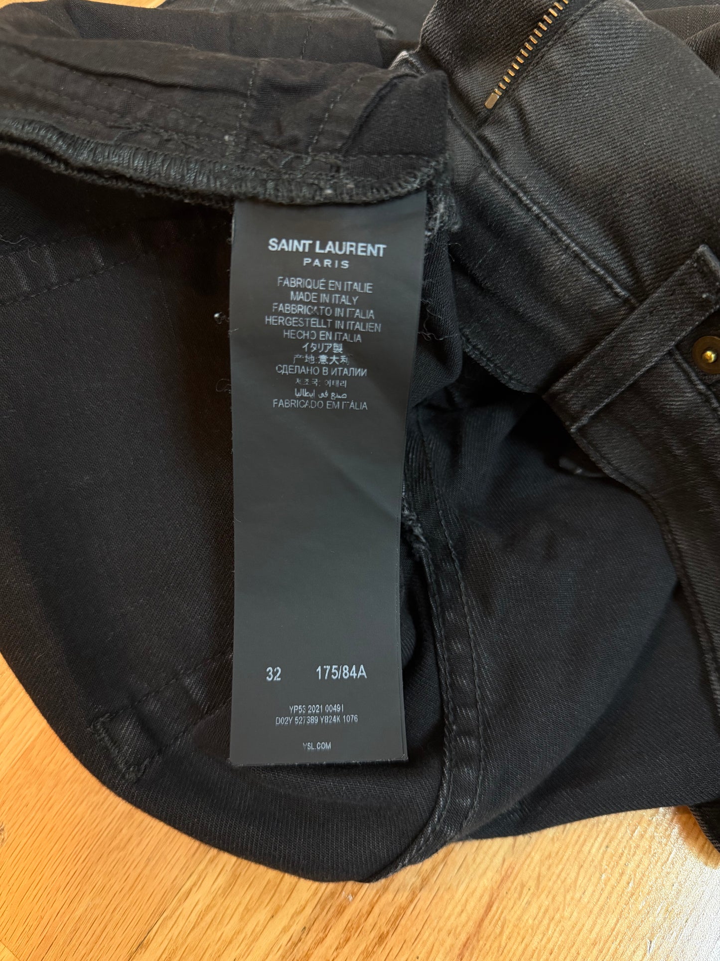 Saint Laurent FW21 Waxed Denim