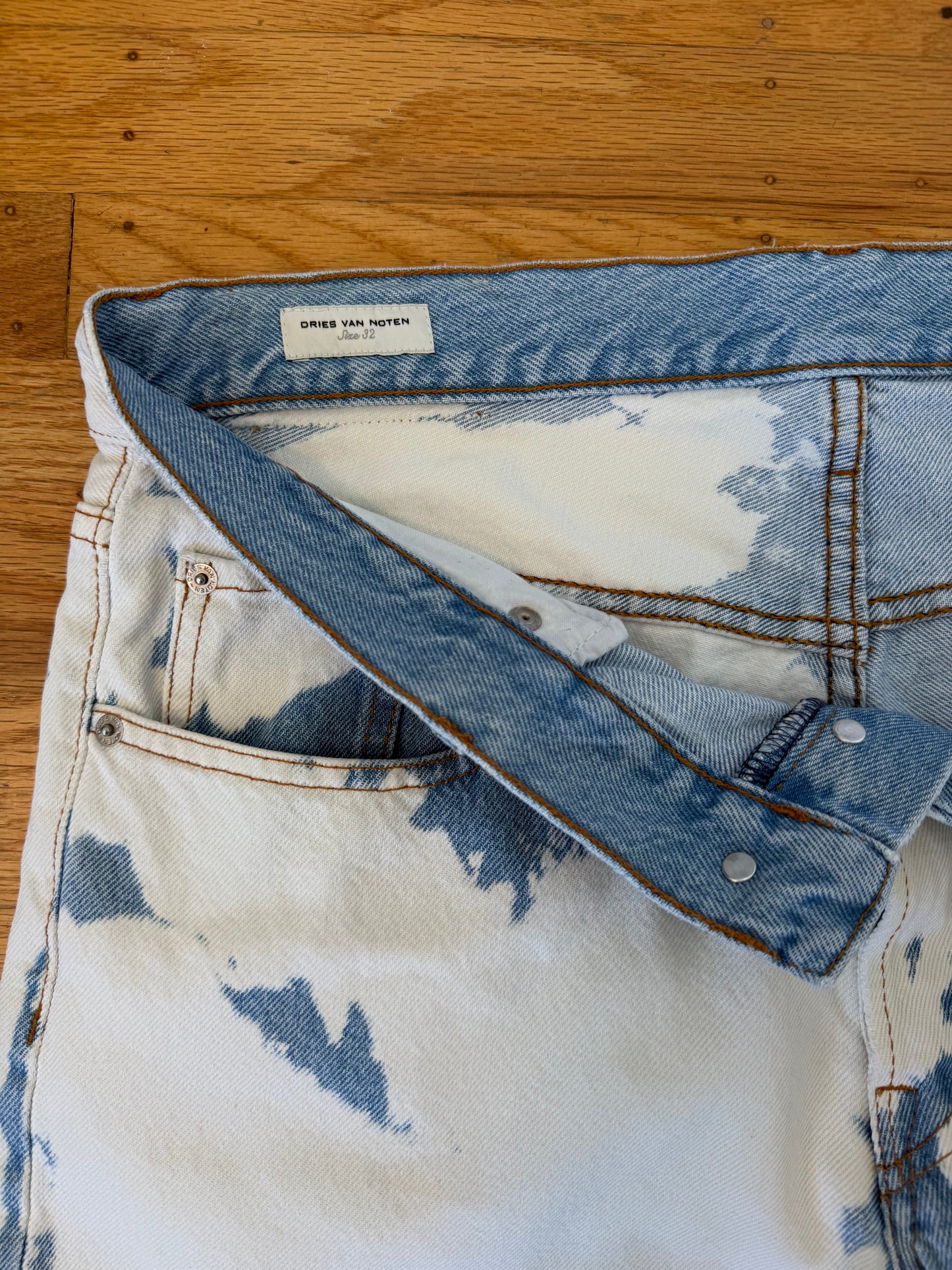 DRIES VAN NOTEN SS11 BLEACH DYED DENIM